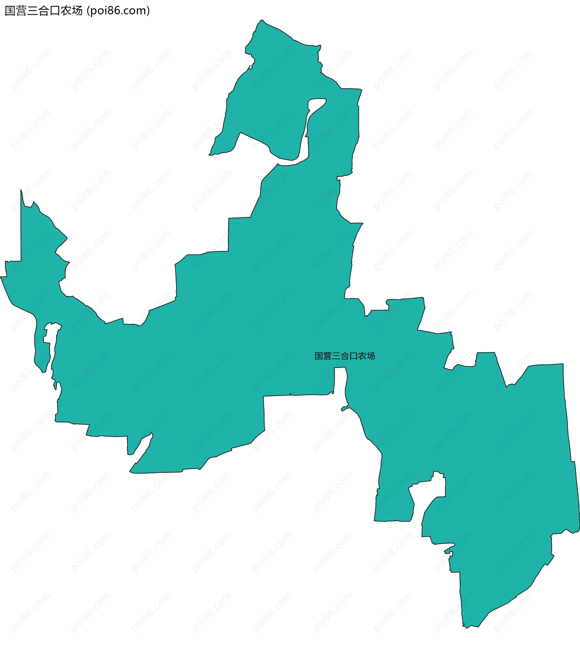 国营三合口农场边界地图