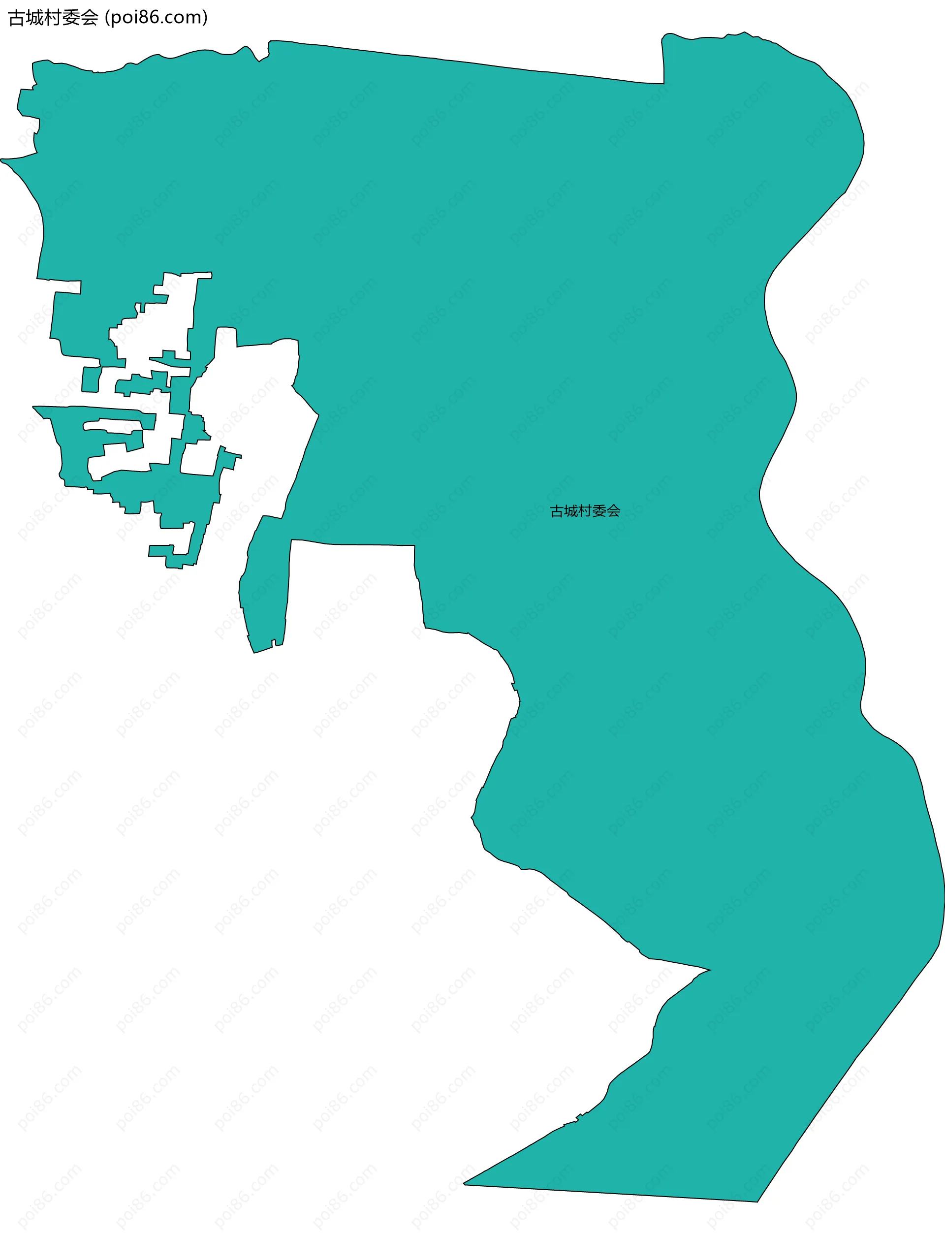 古城村委会边界地图