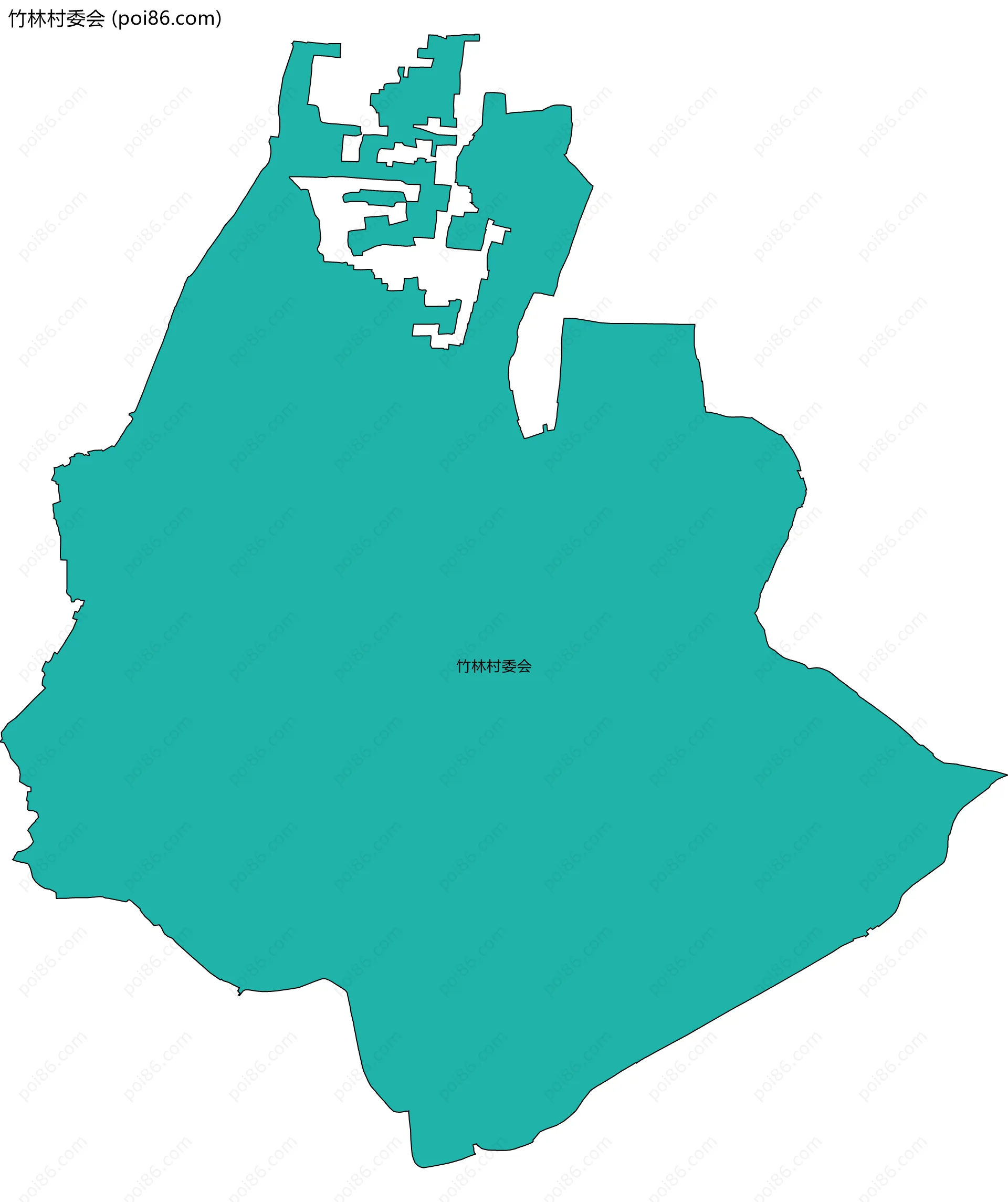 竹林村委会边界地图