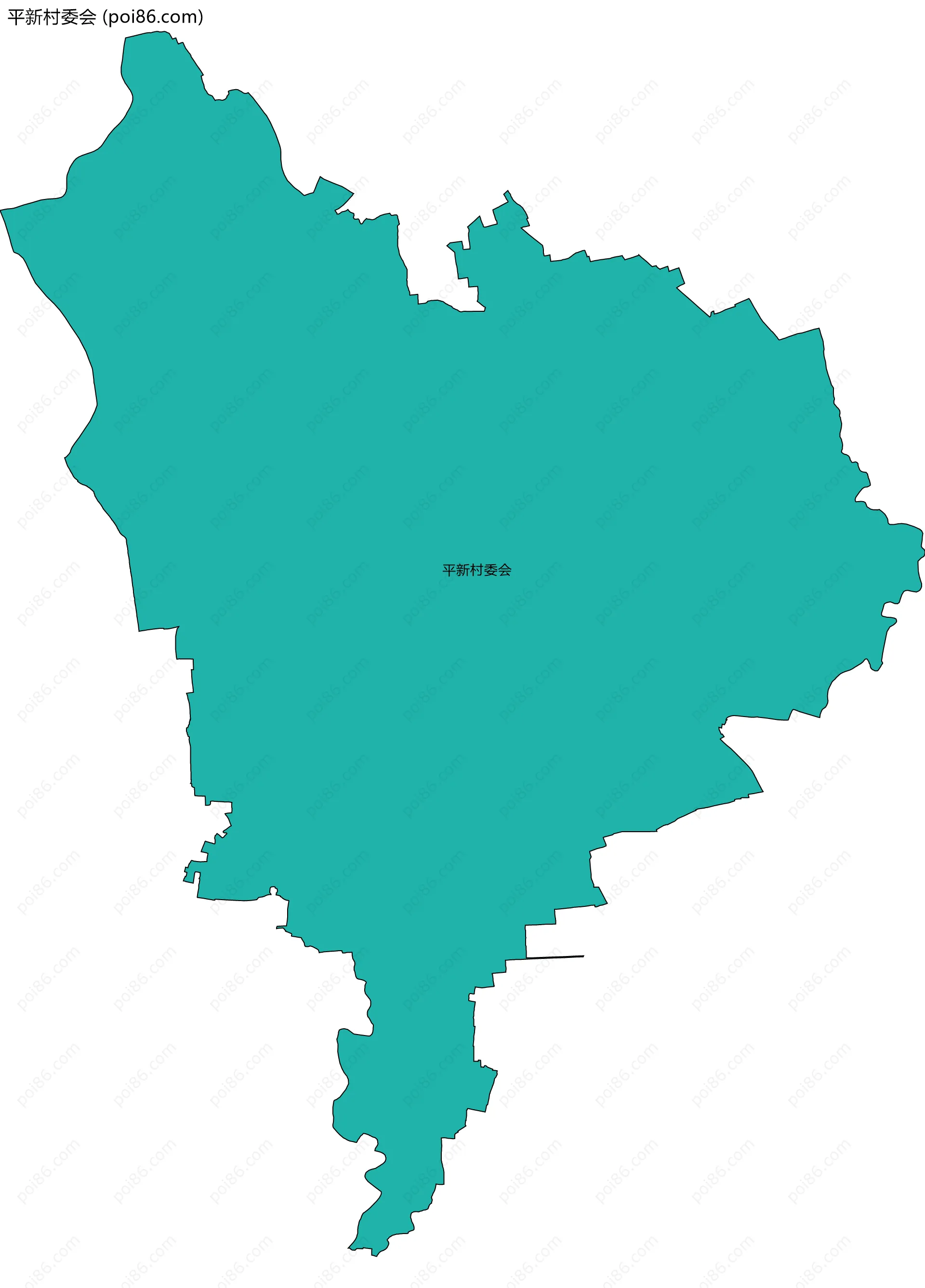 平新村委会边界地图