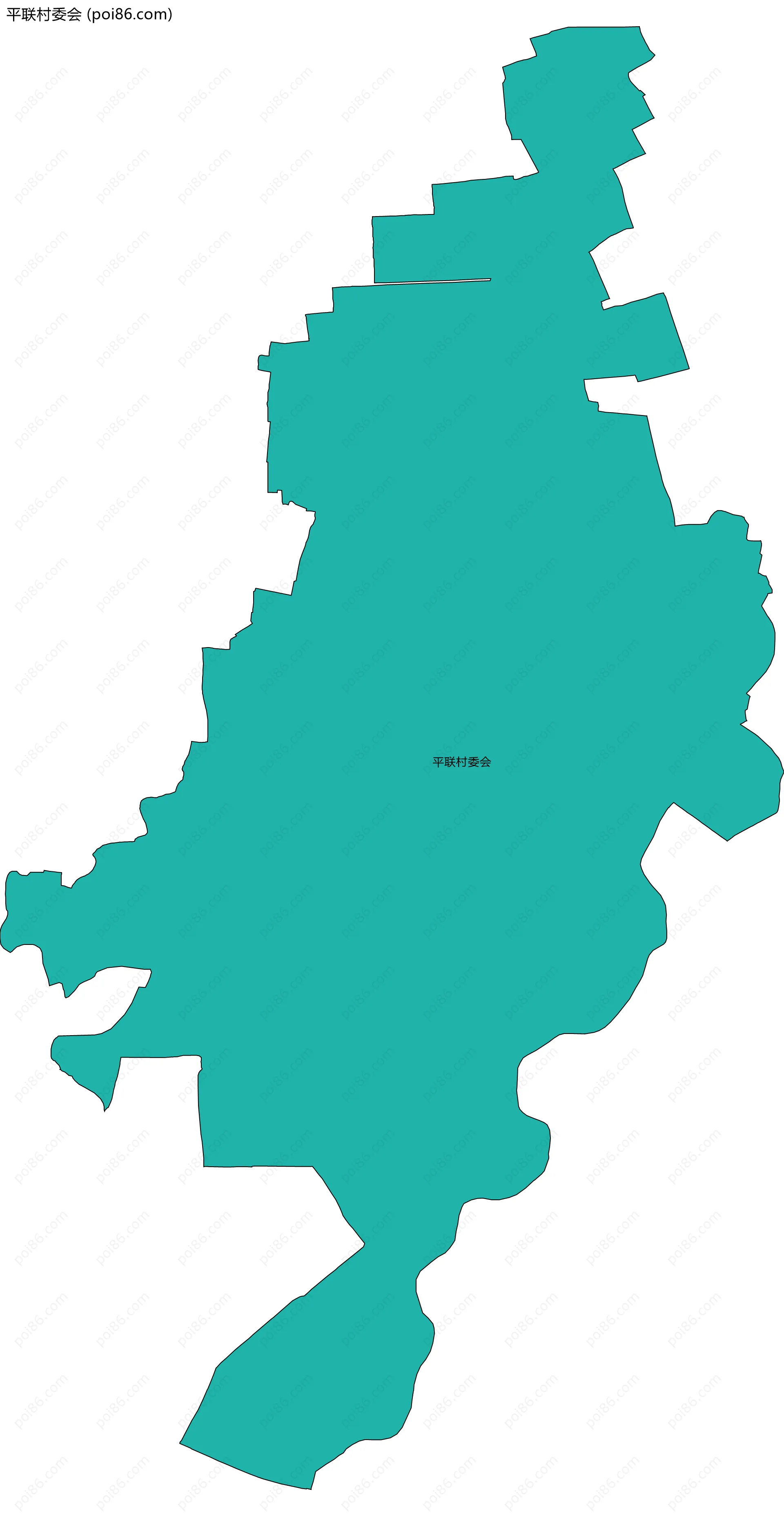 平联村委会边界地图