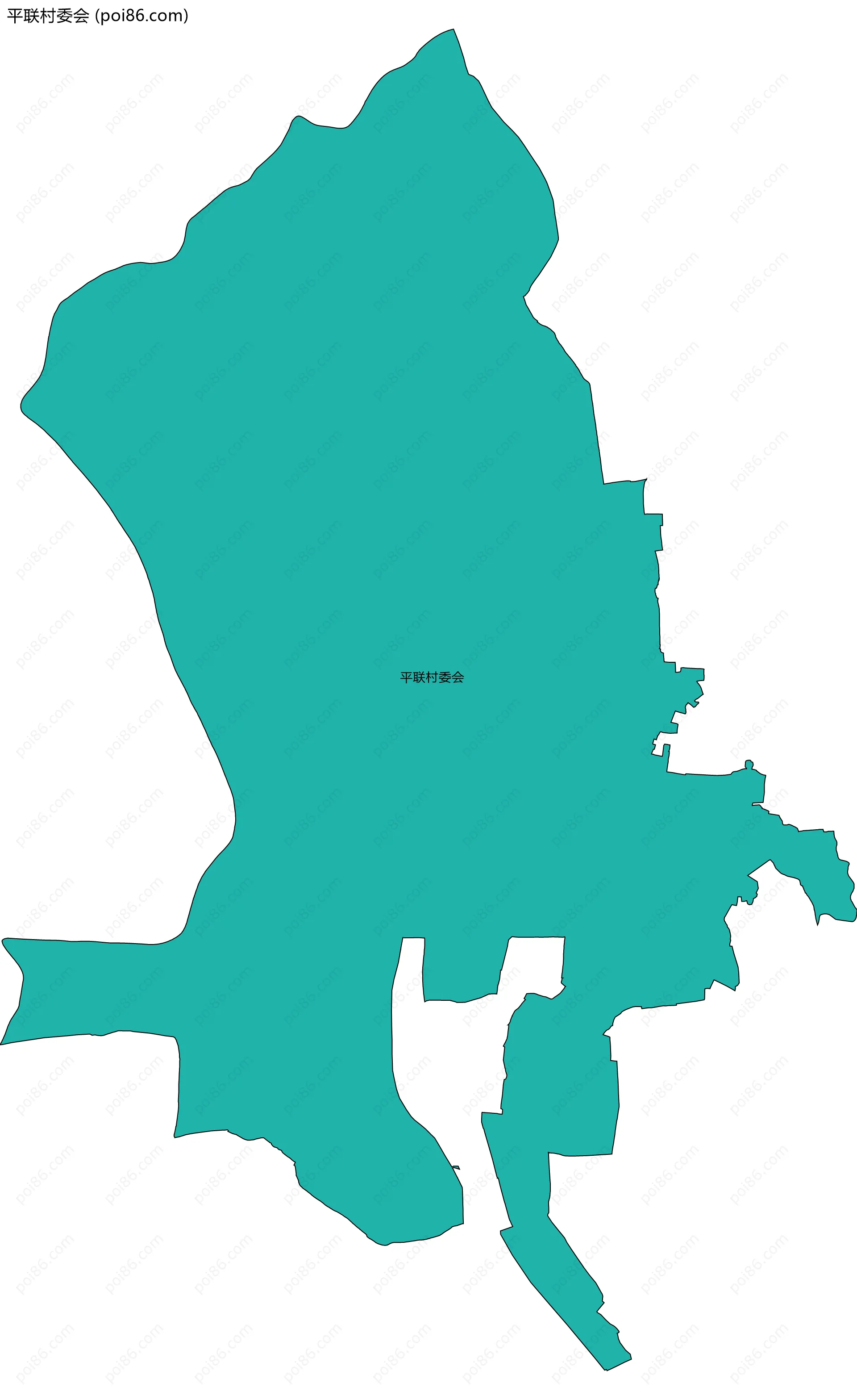 平联村委会边界地图