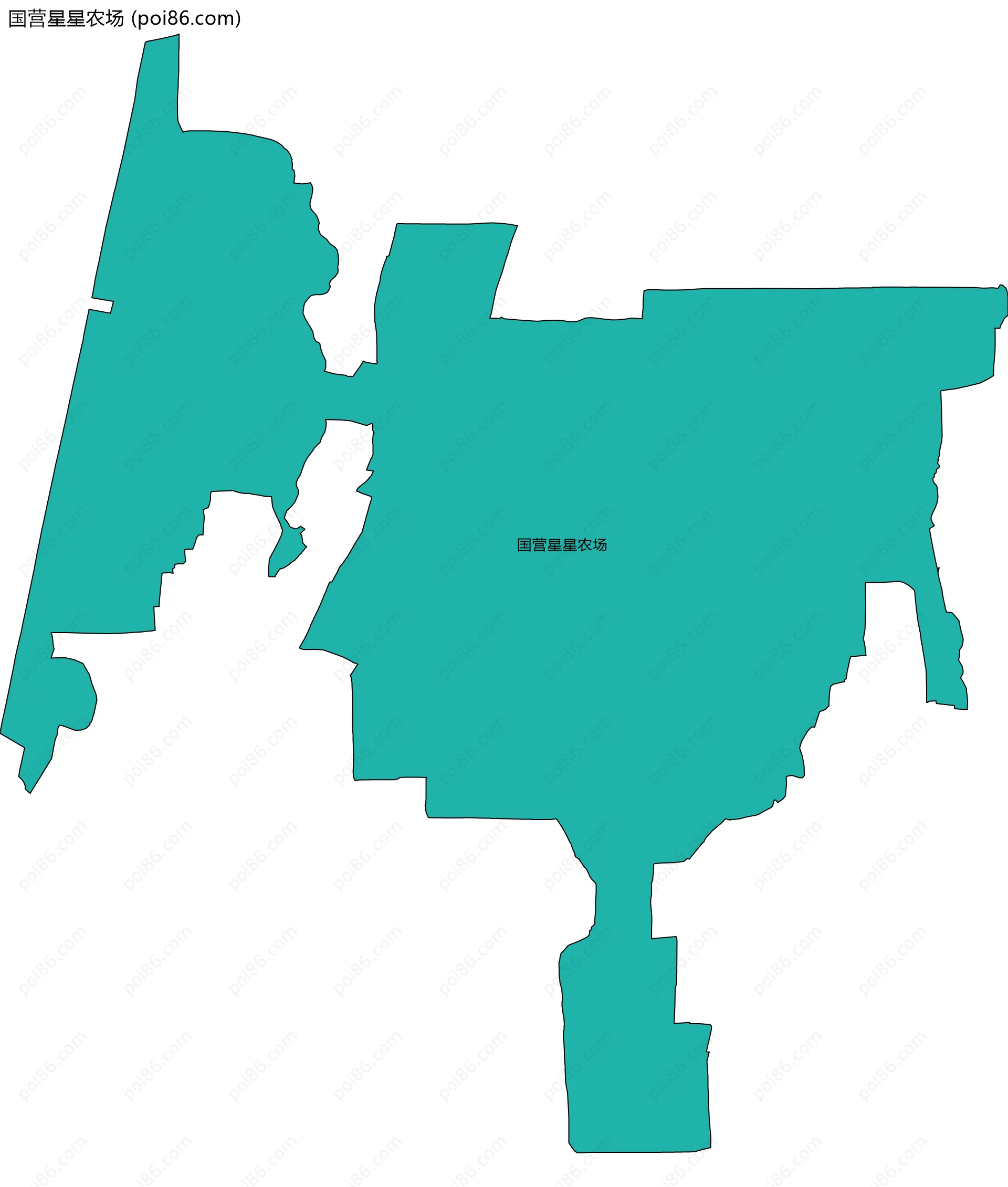 国营星星农场边界地图