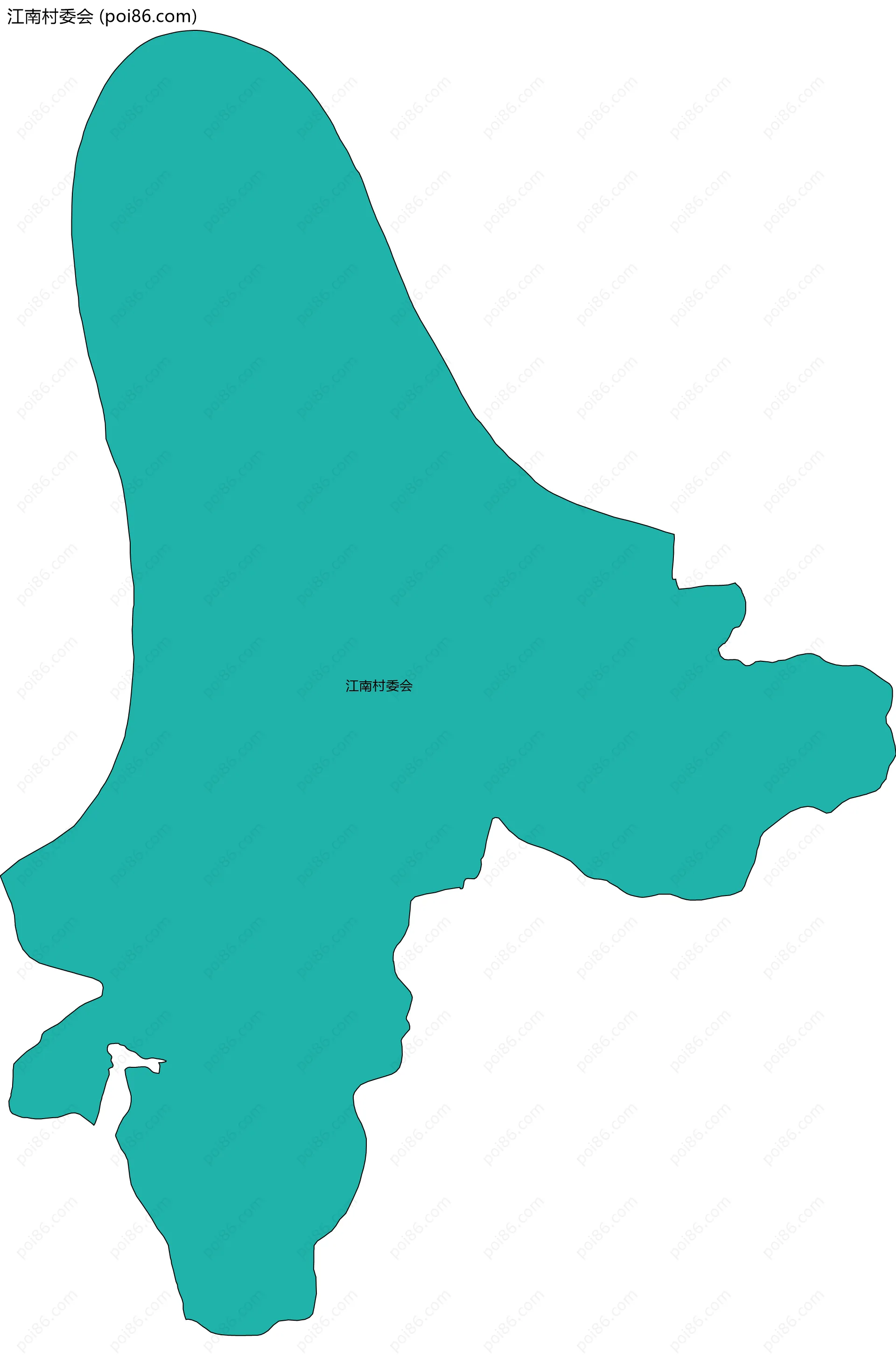 江南村委会边界地图