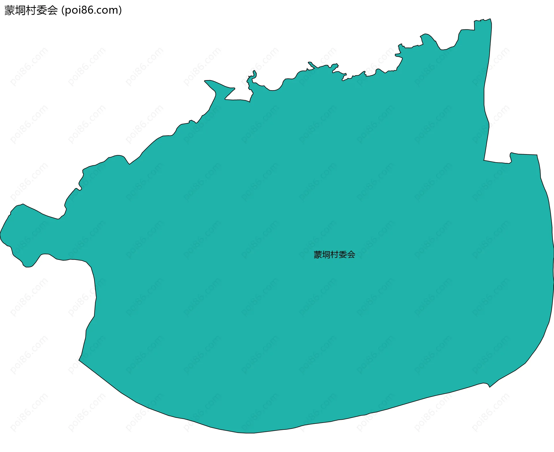 蒙垌村委会边界地图