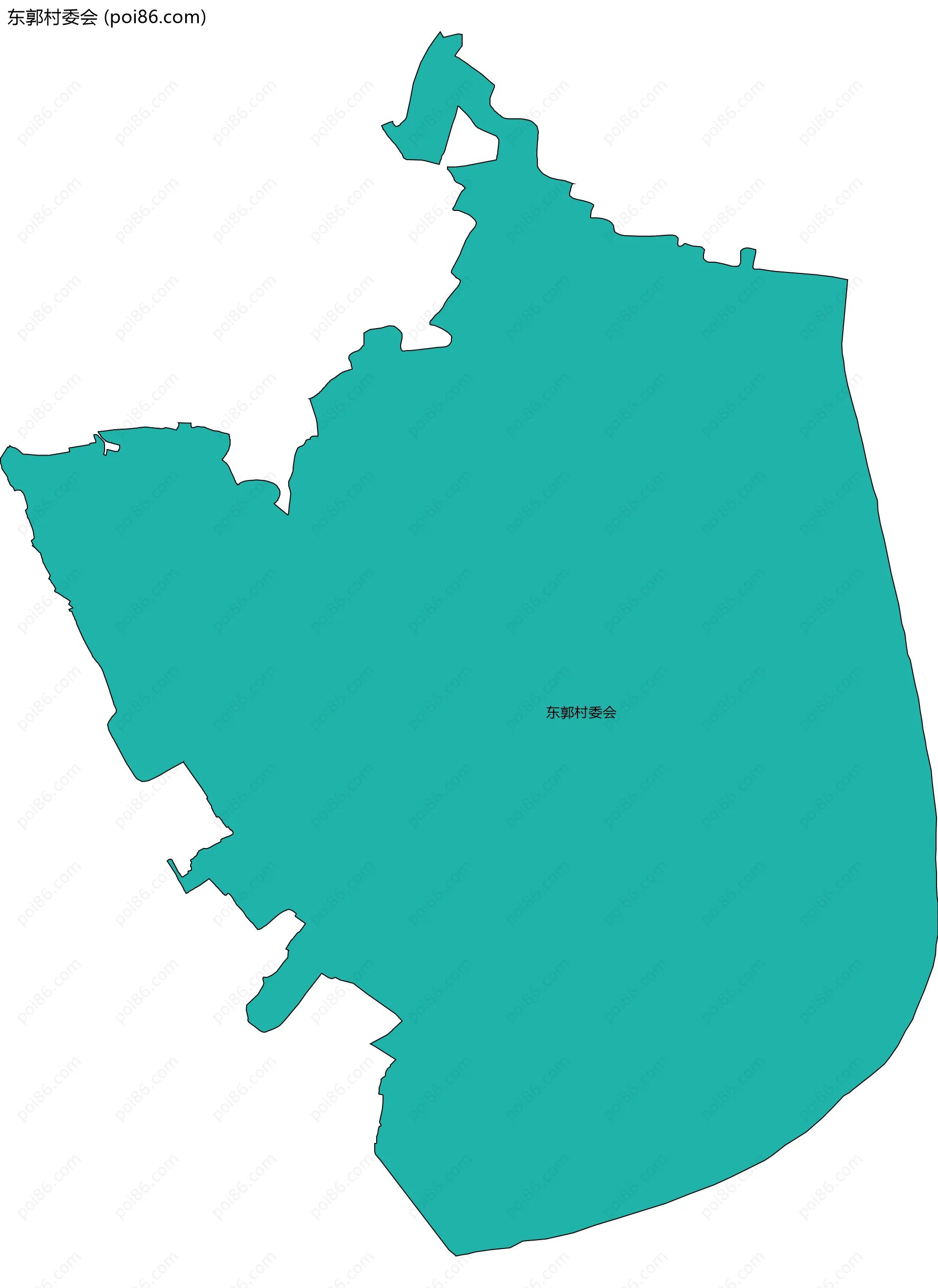 东郭村委会边界地图