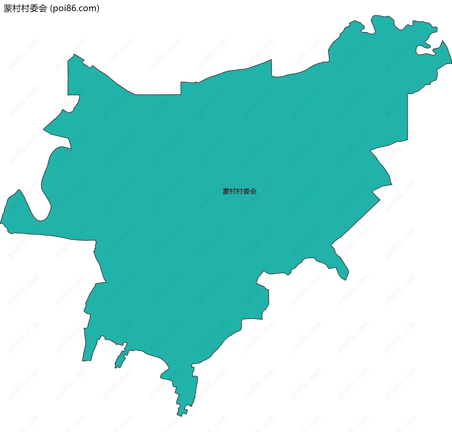 蒙村村委会边界地图