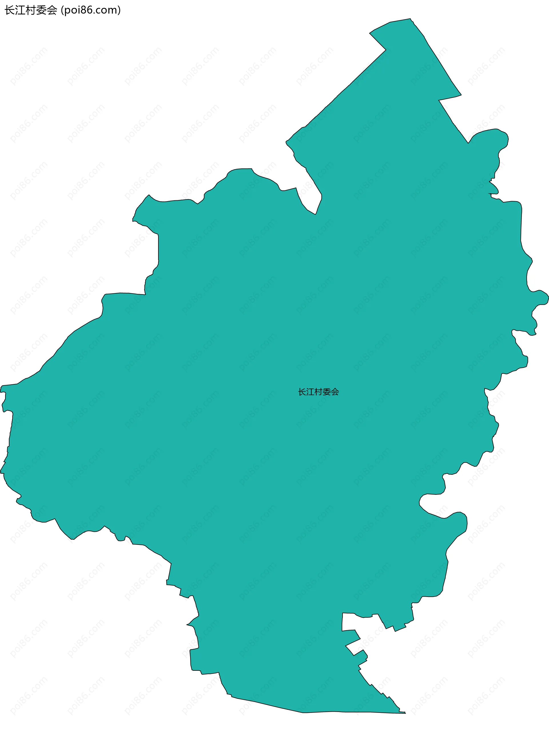 长江村委会边界地图