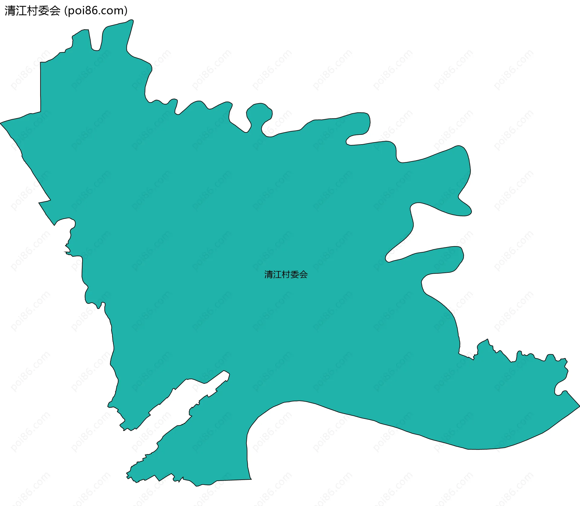 清江村委会边界地图