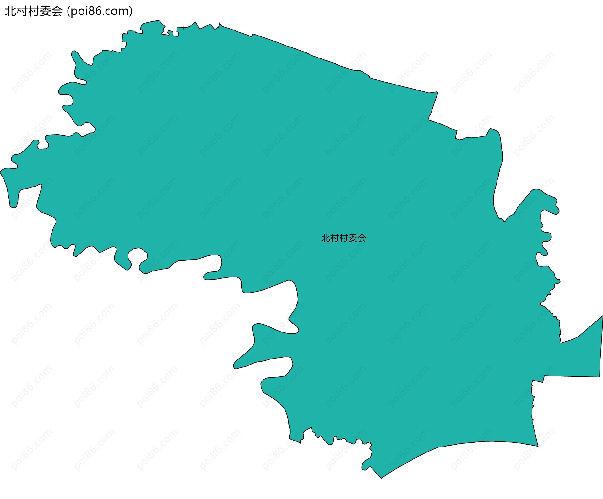 北村村委会边界地图