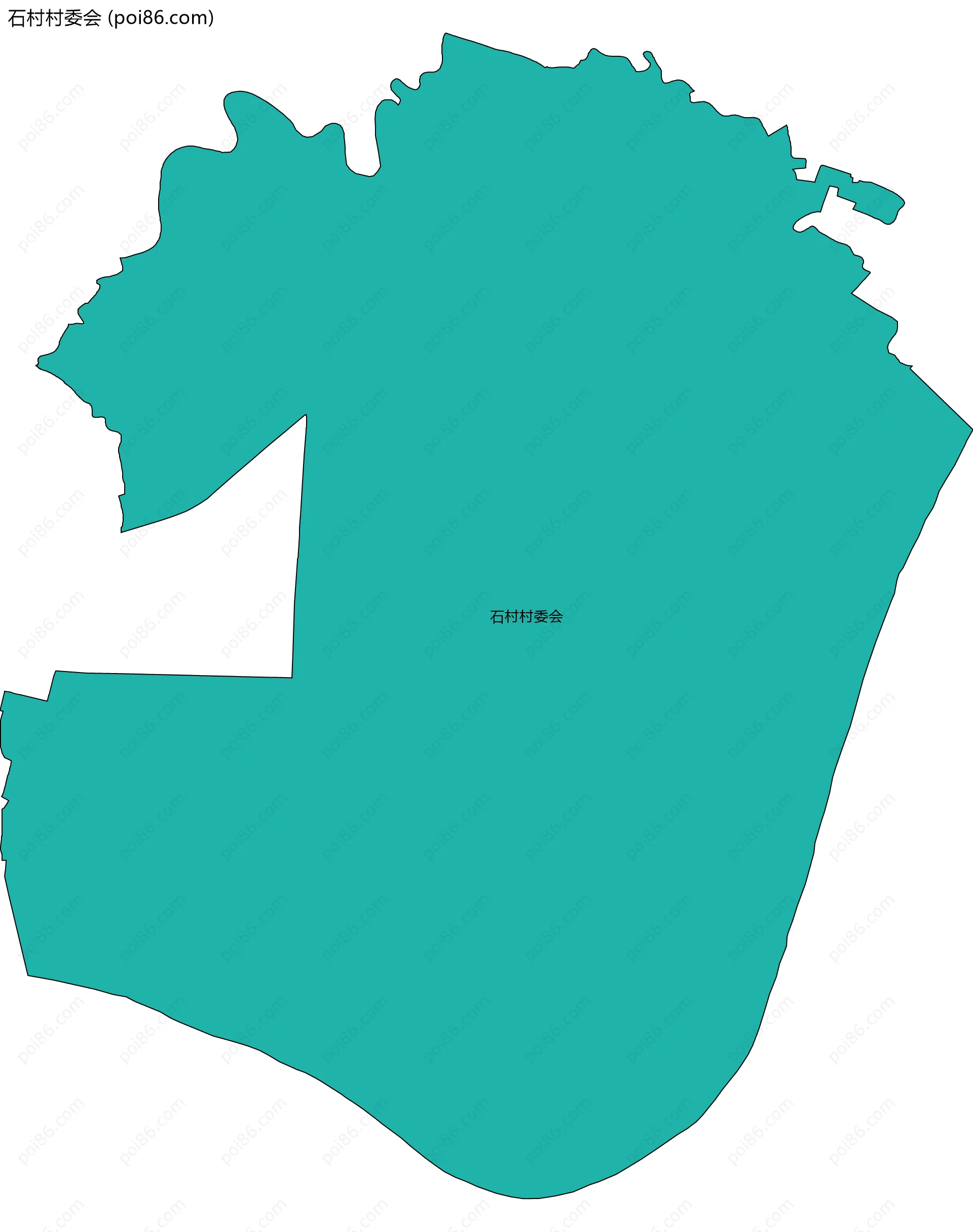 石村村委会边界地图