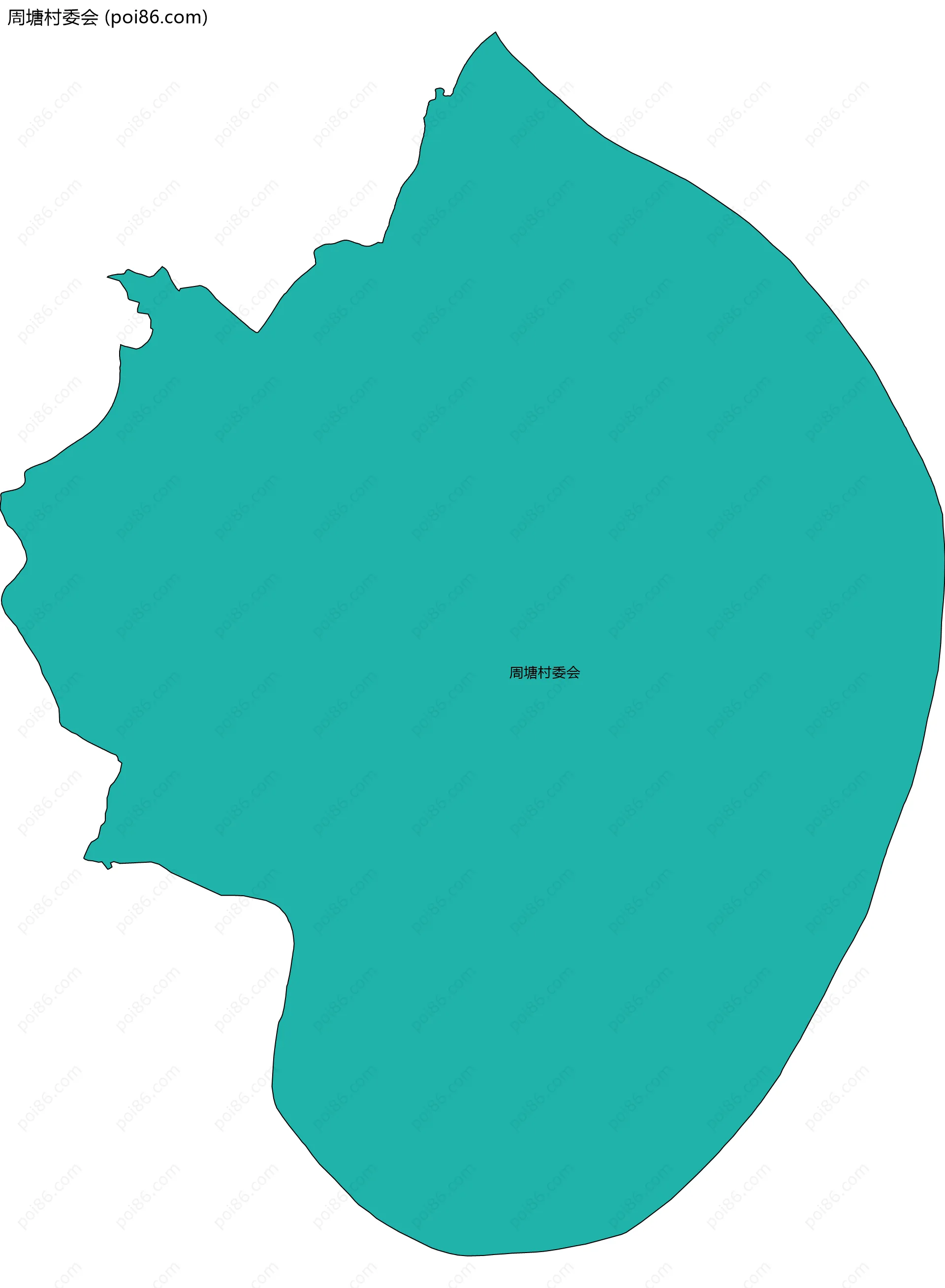 周塘村委会边界地图
