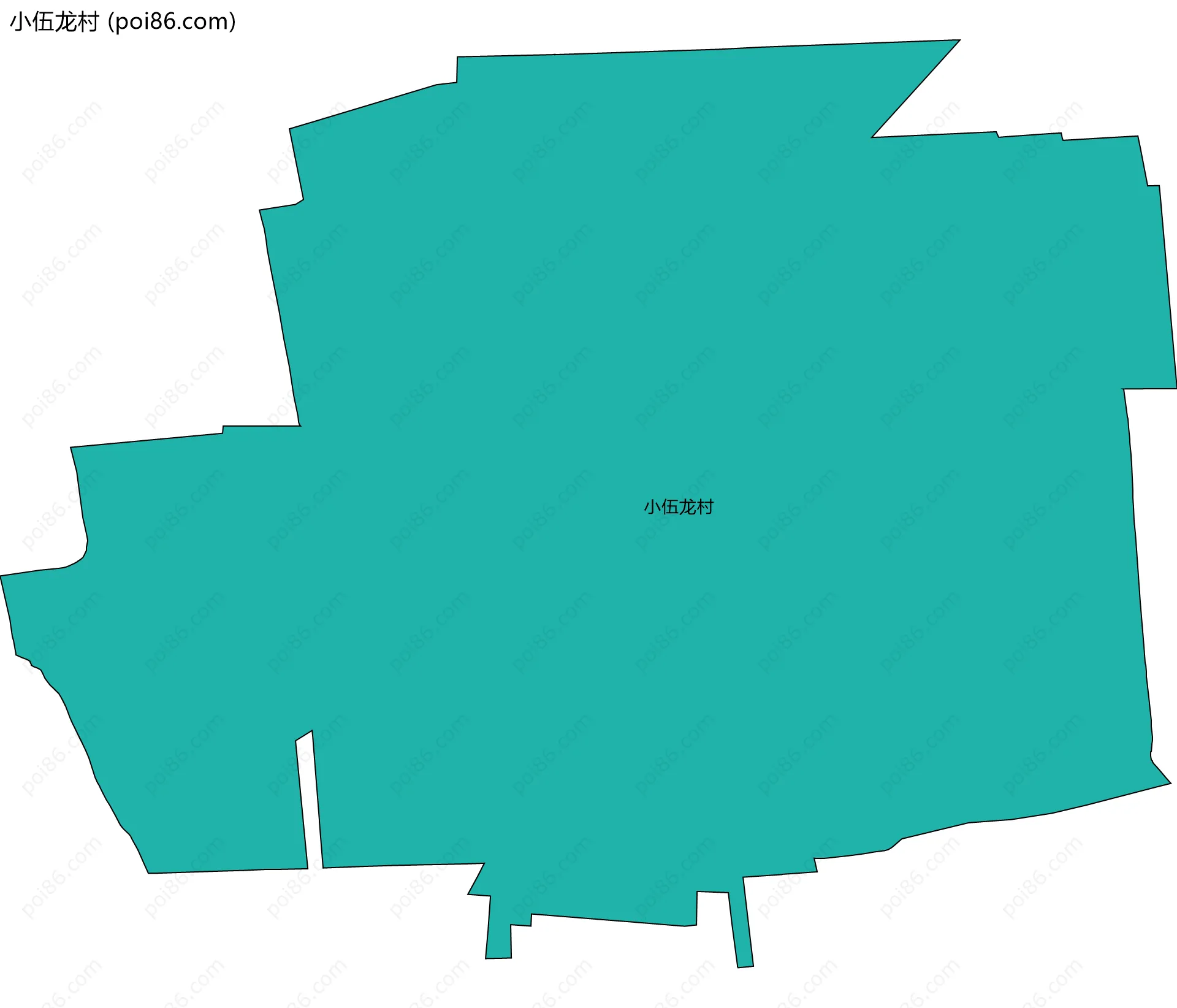 小伍龙村边界地图