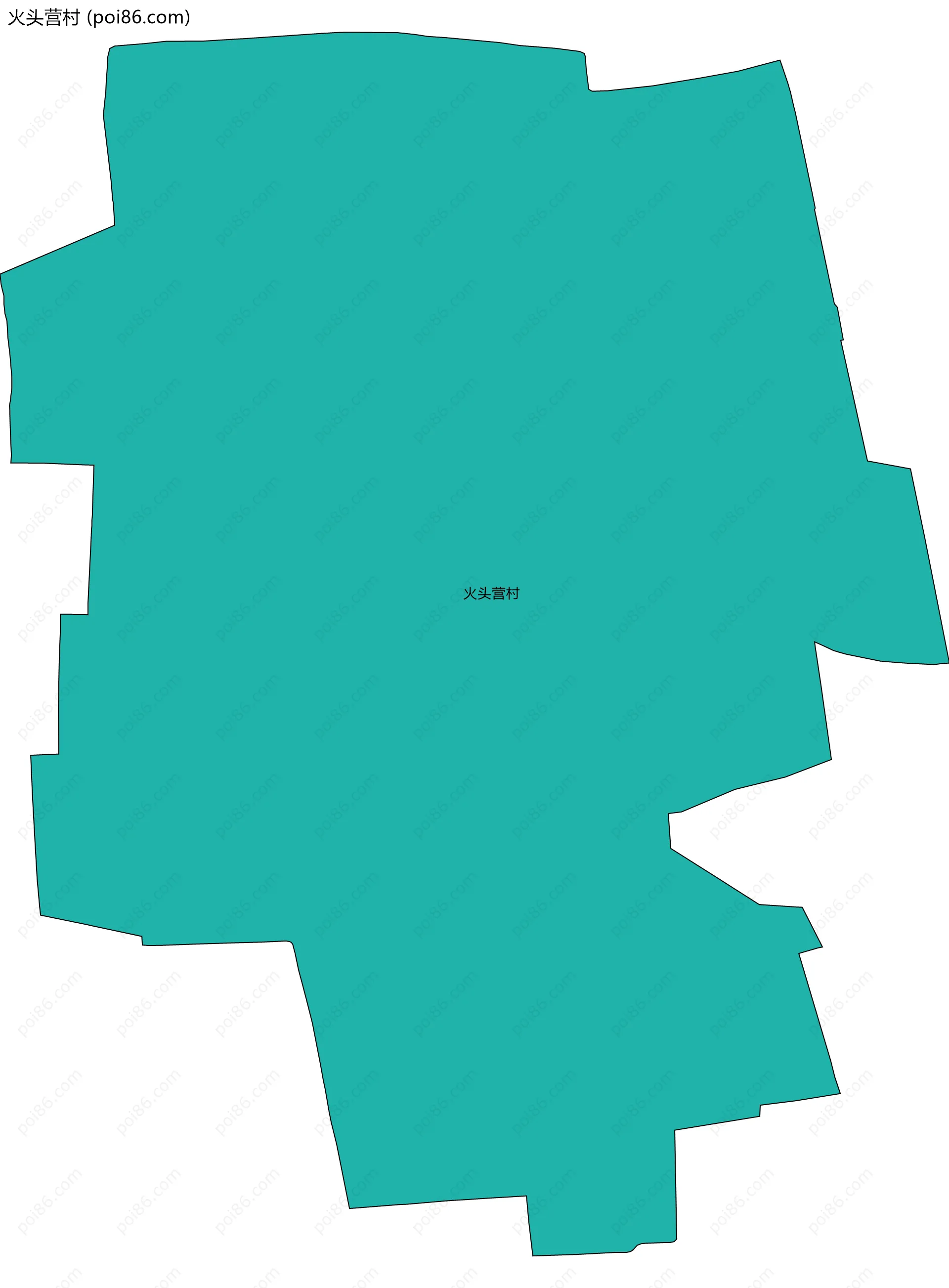 火头营村边界地图