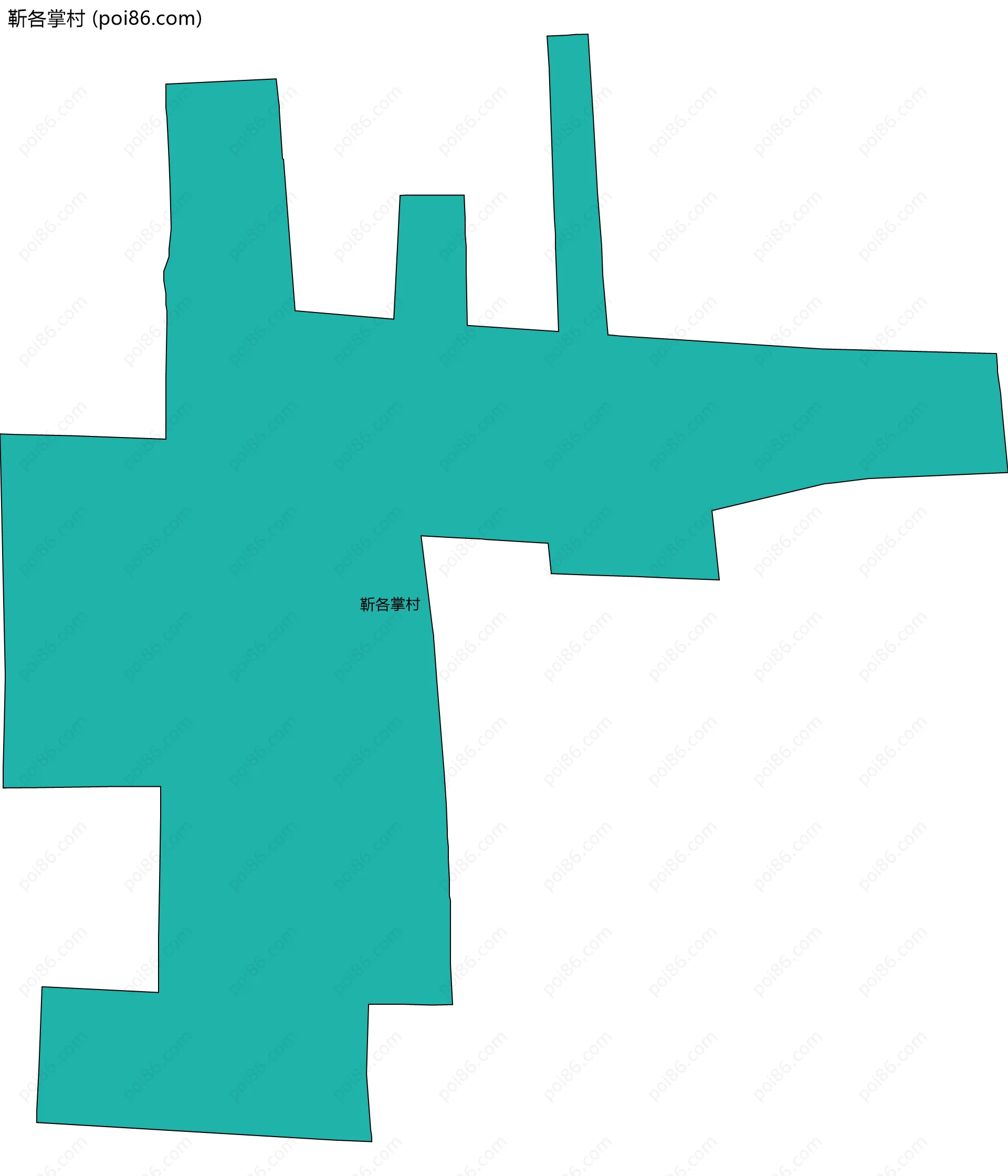 靳各掌村边界地图