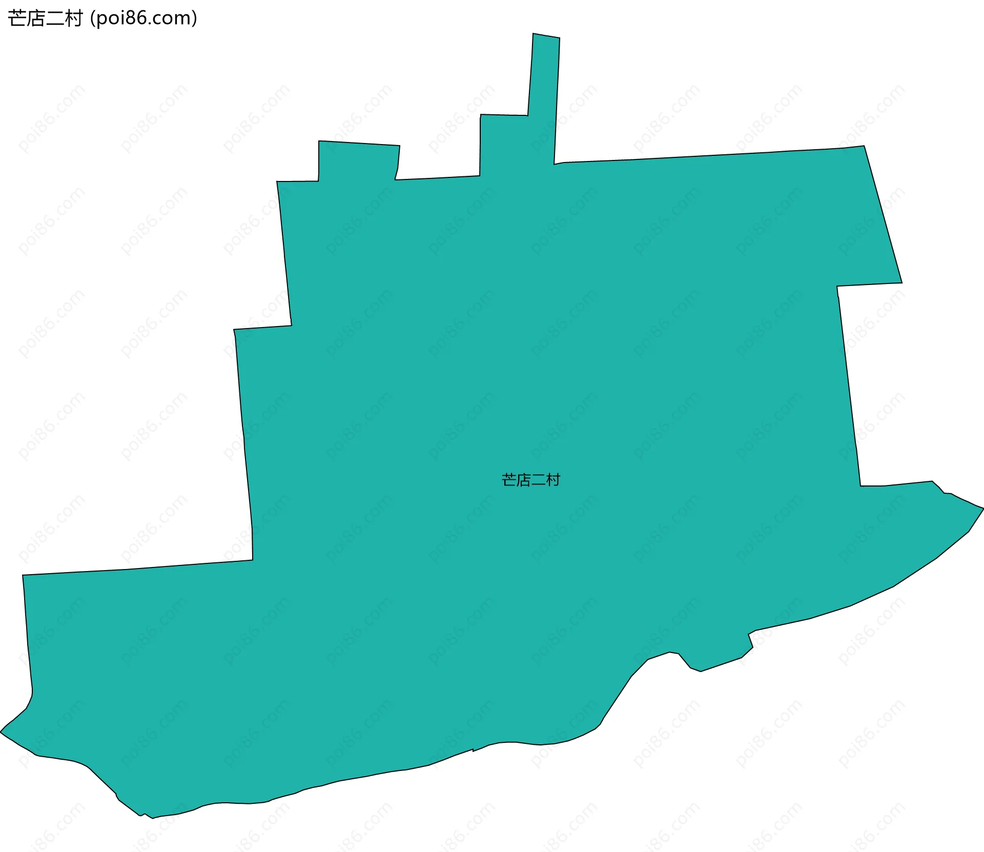 芒店二村边界地图