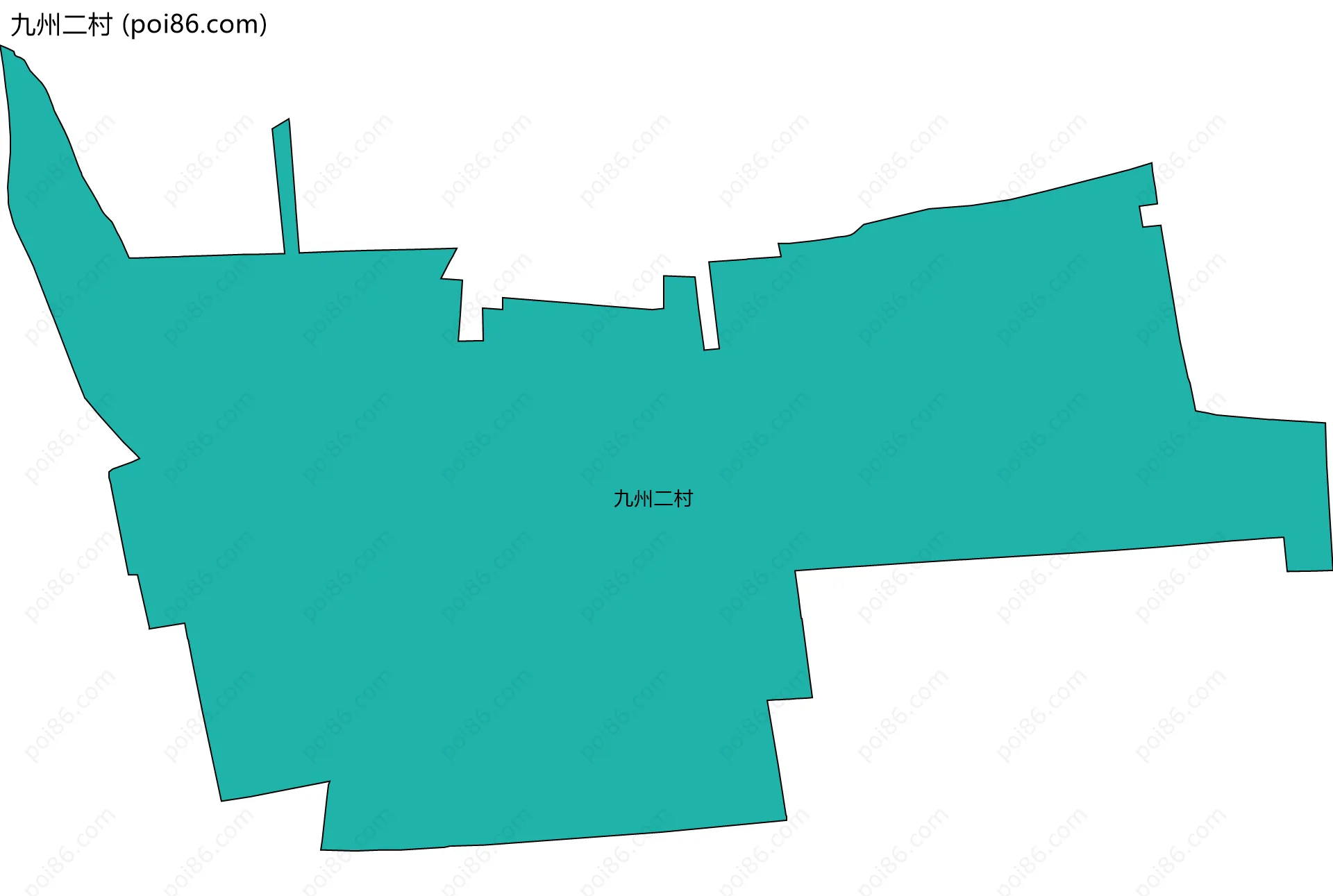 九州二村边界地图