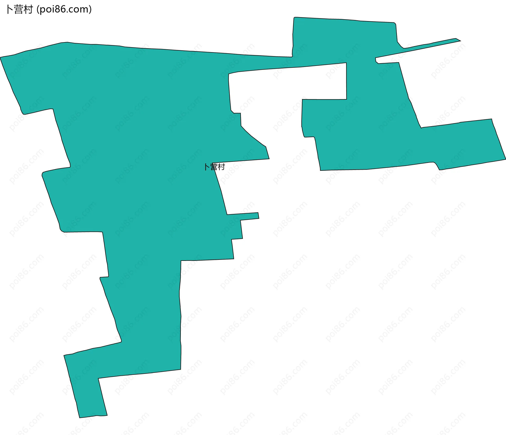 卜营村边界地图