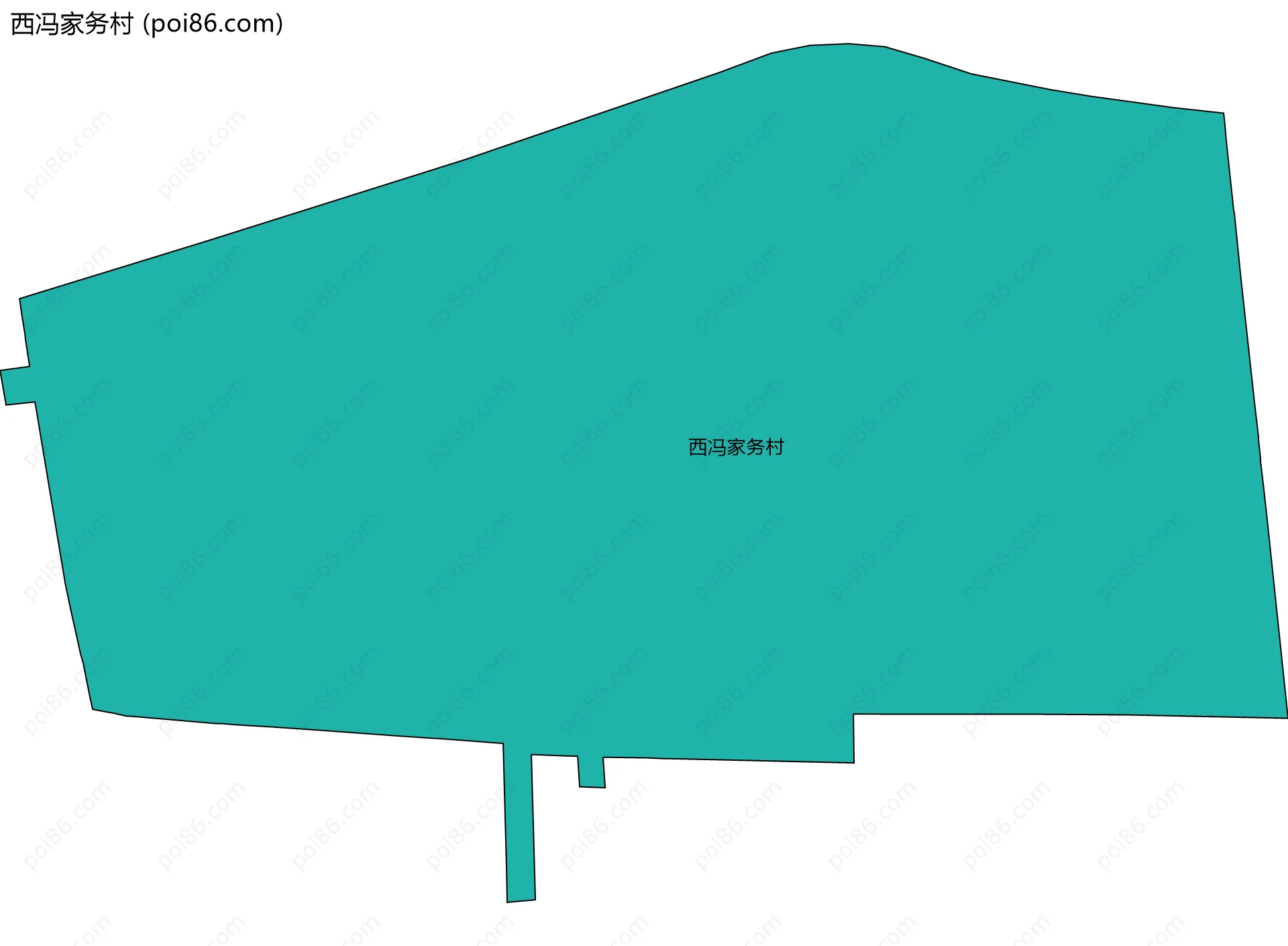 西冯家务村边界地图