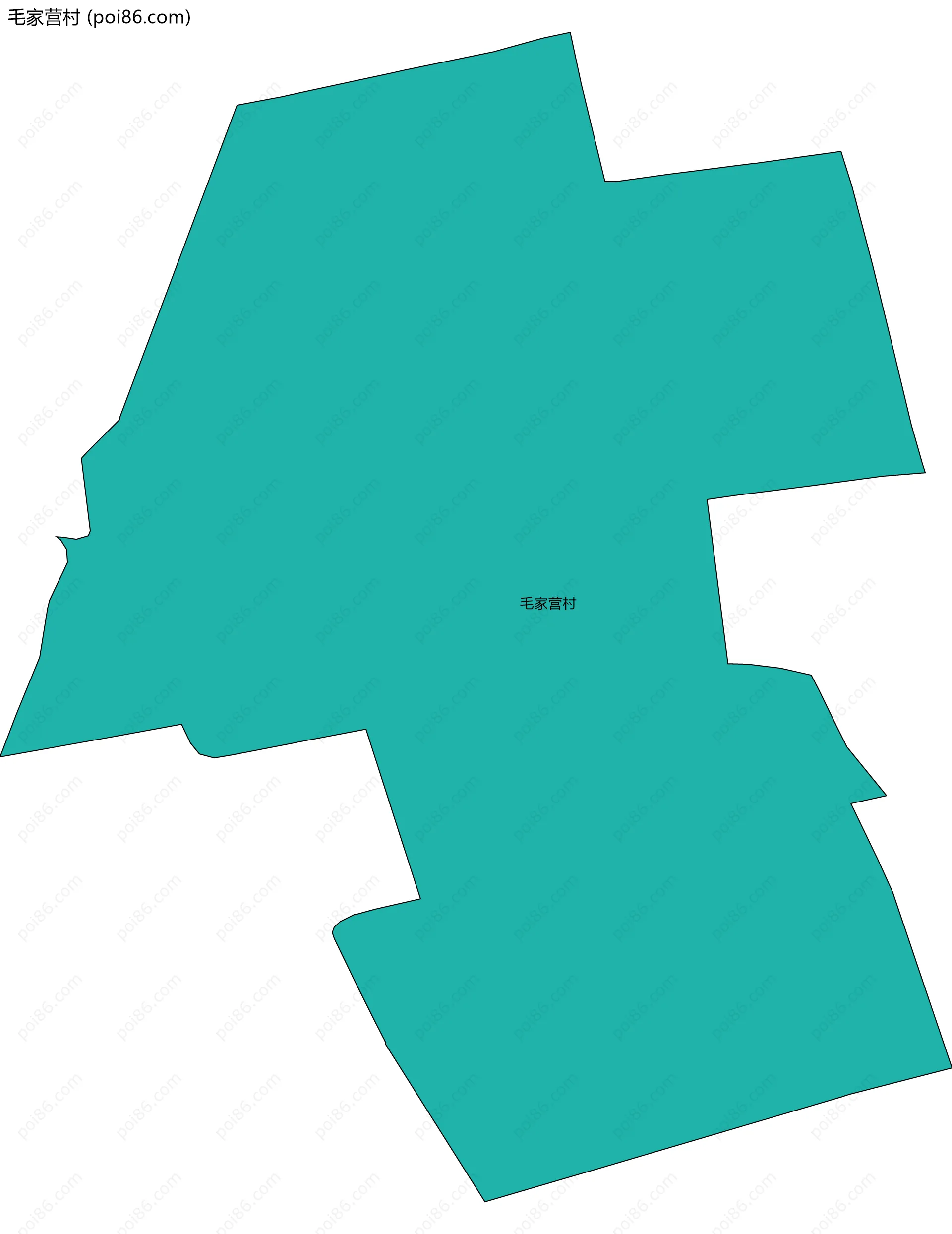 毛家营村边界地图