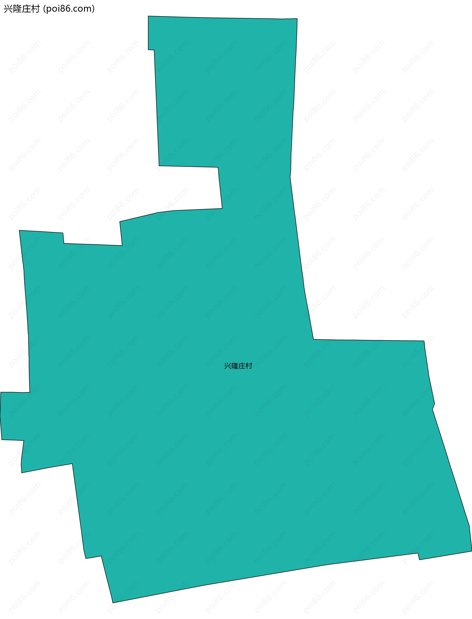 兴隆庄村边界地图
