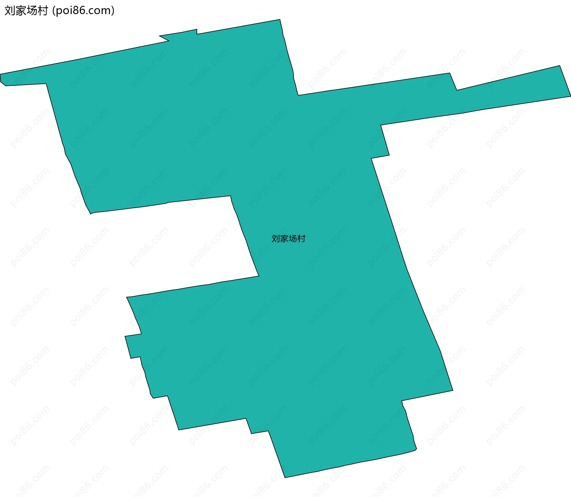 刘家场村边界地图