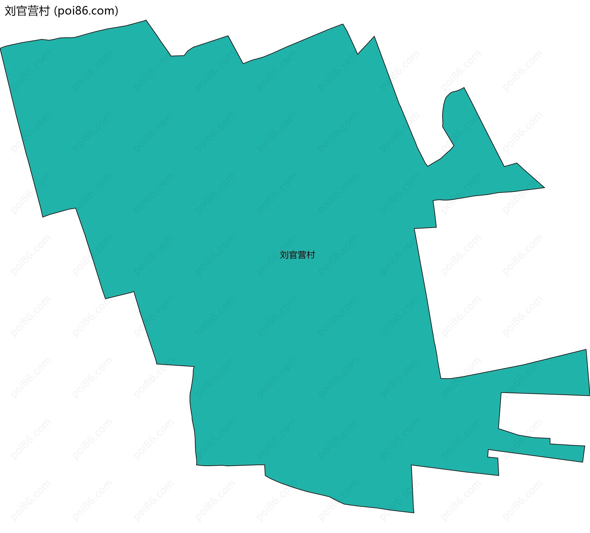 刘官营村边界地图