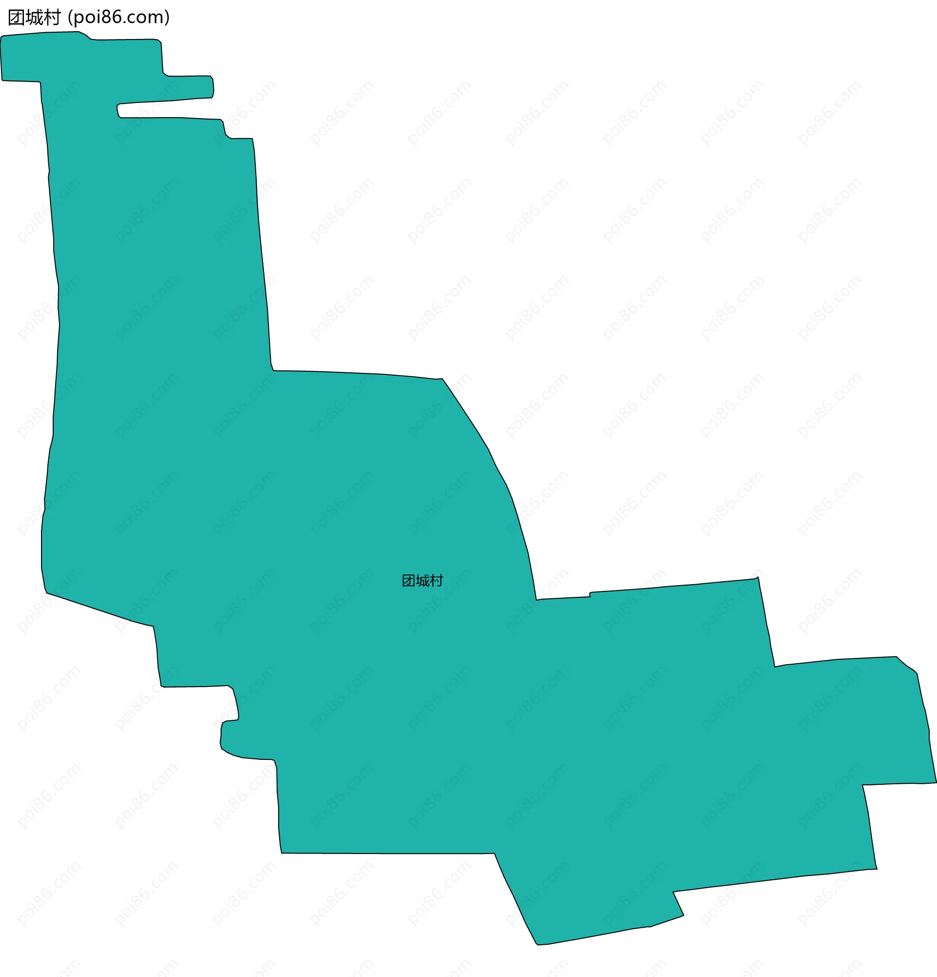 团城村边界地图