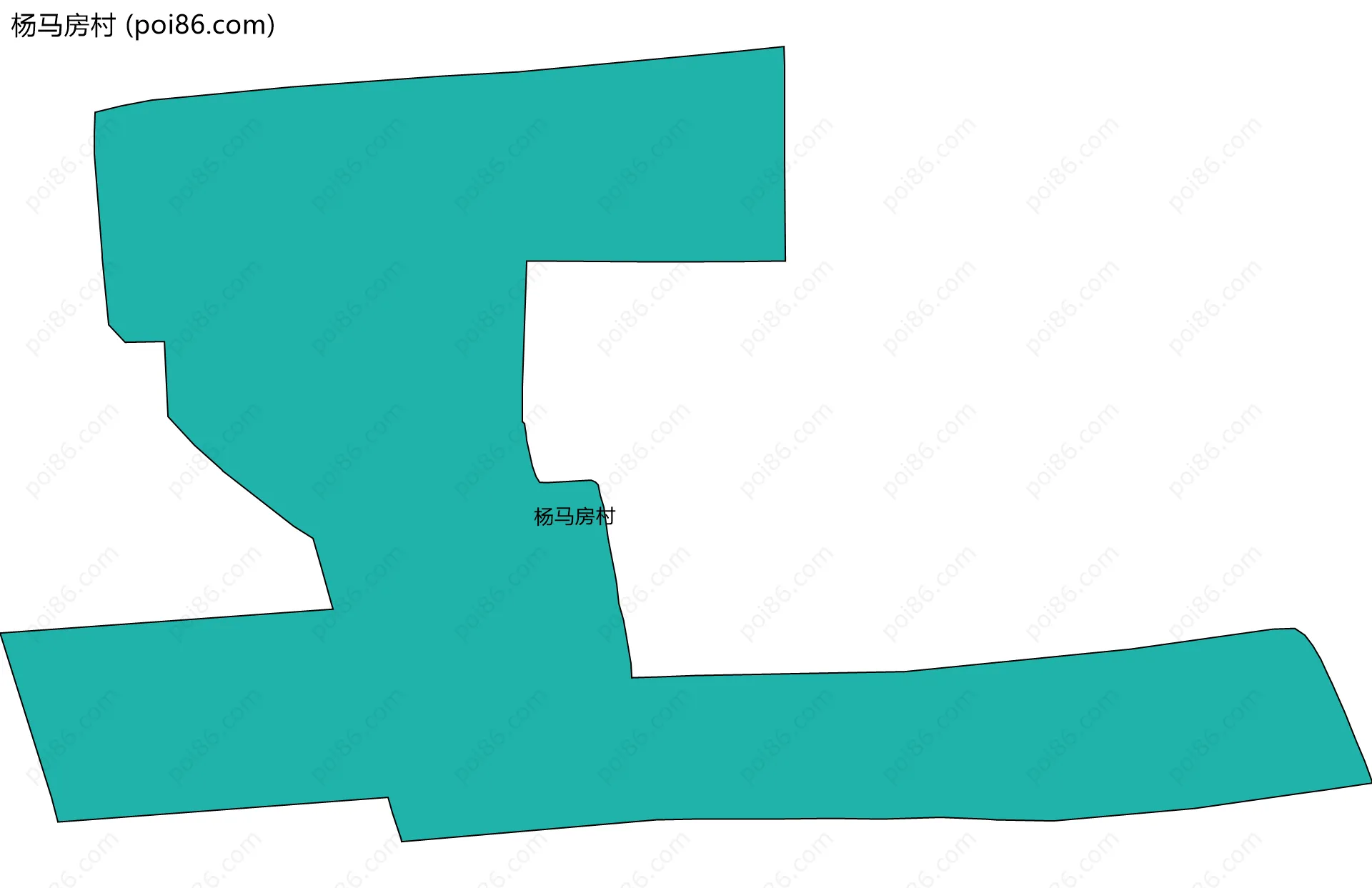 杨马房村边界地图