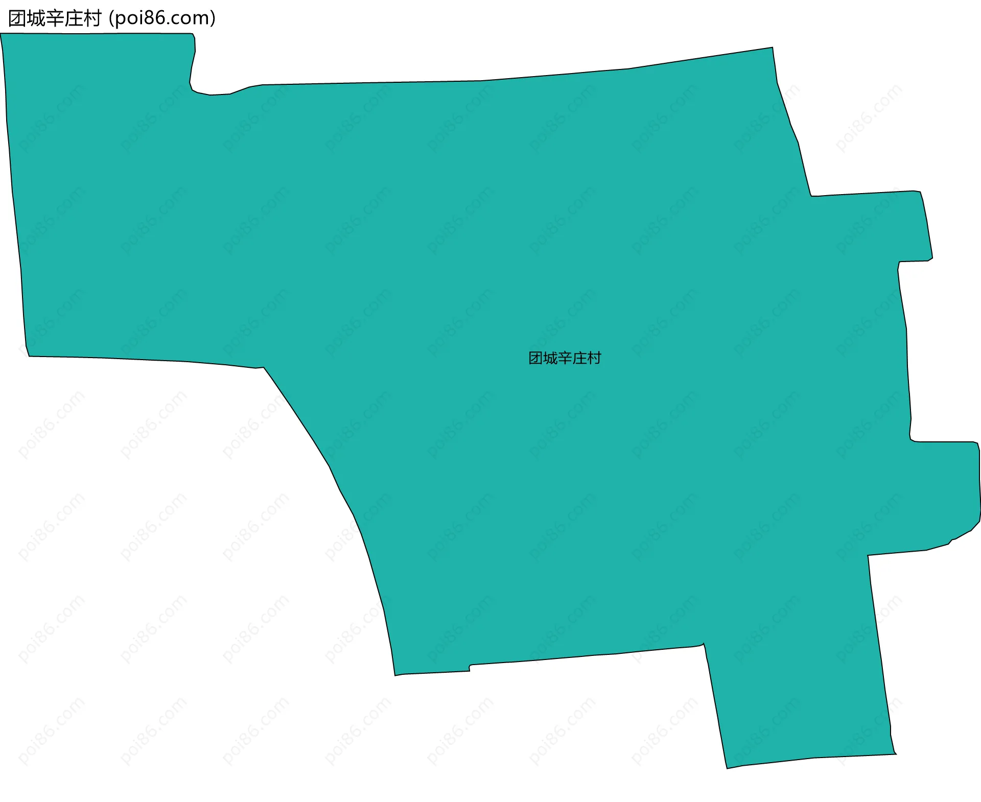 团城辛庄村边界地图