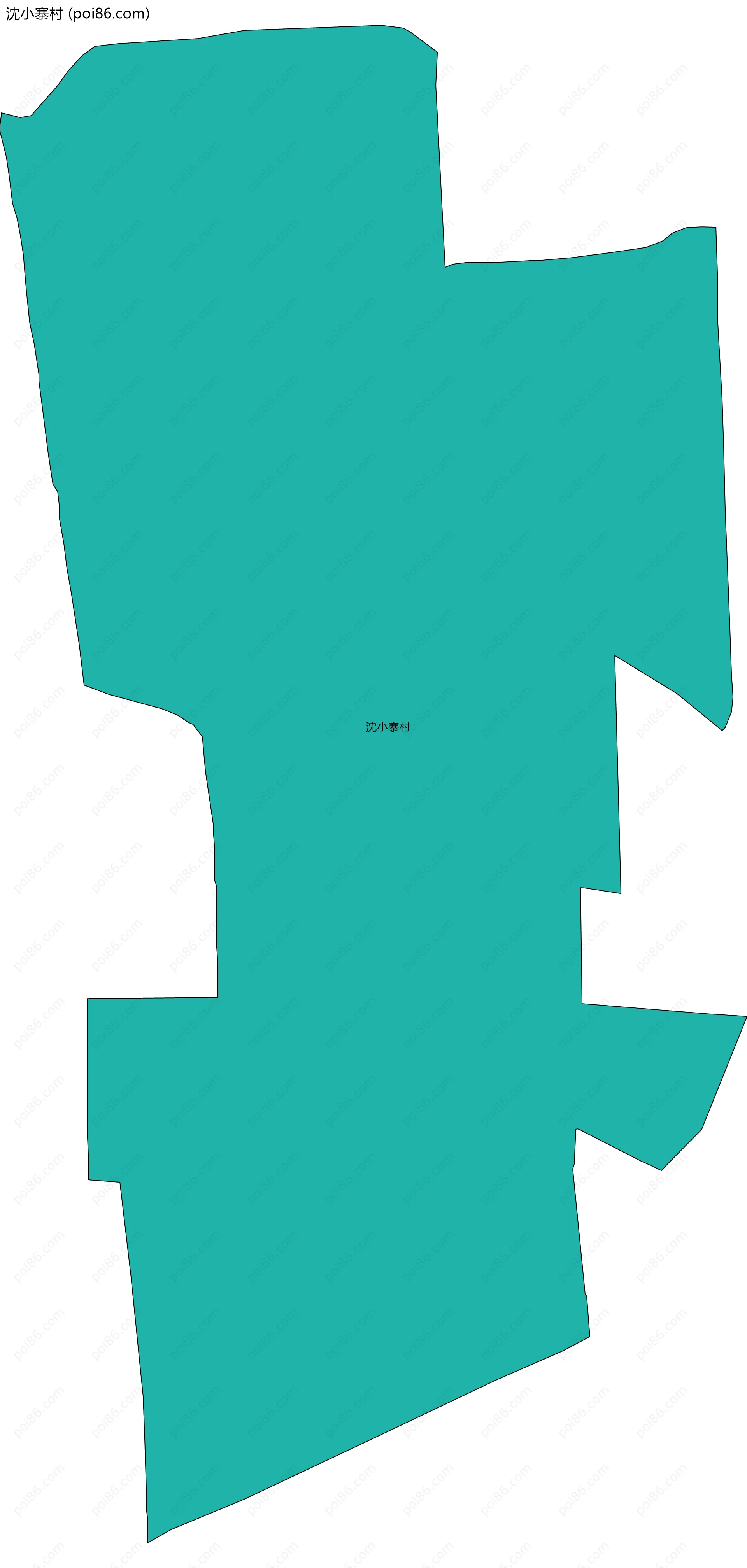 沈小寨村边界地图