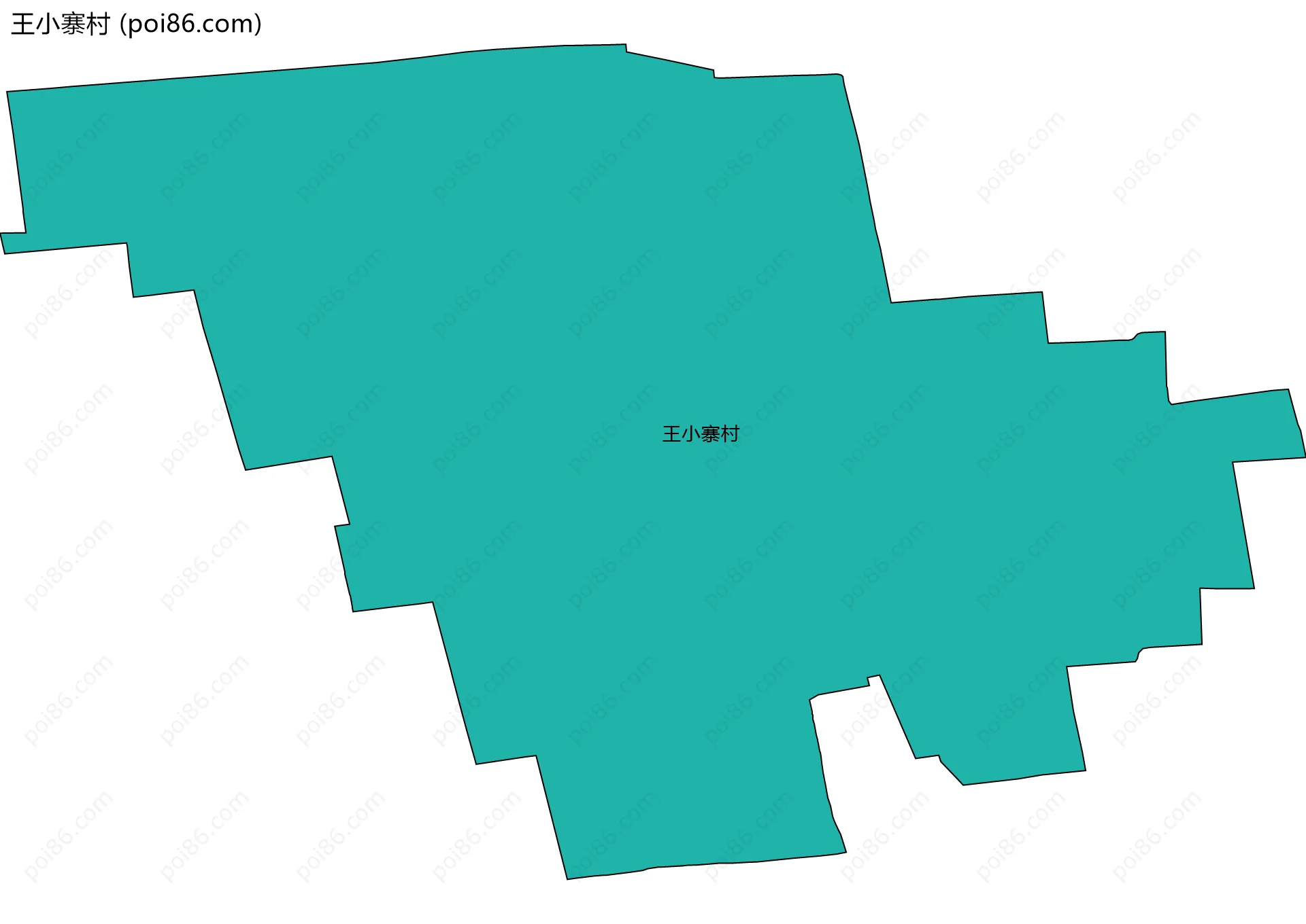 王小寨村边界地图