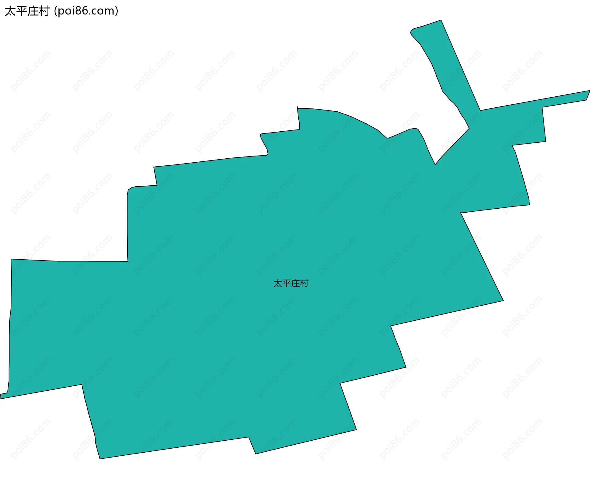 太平庄村边界地图