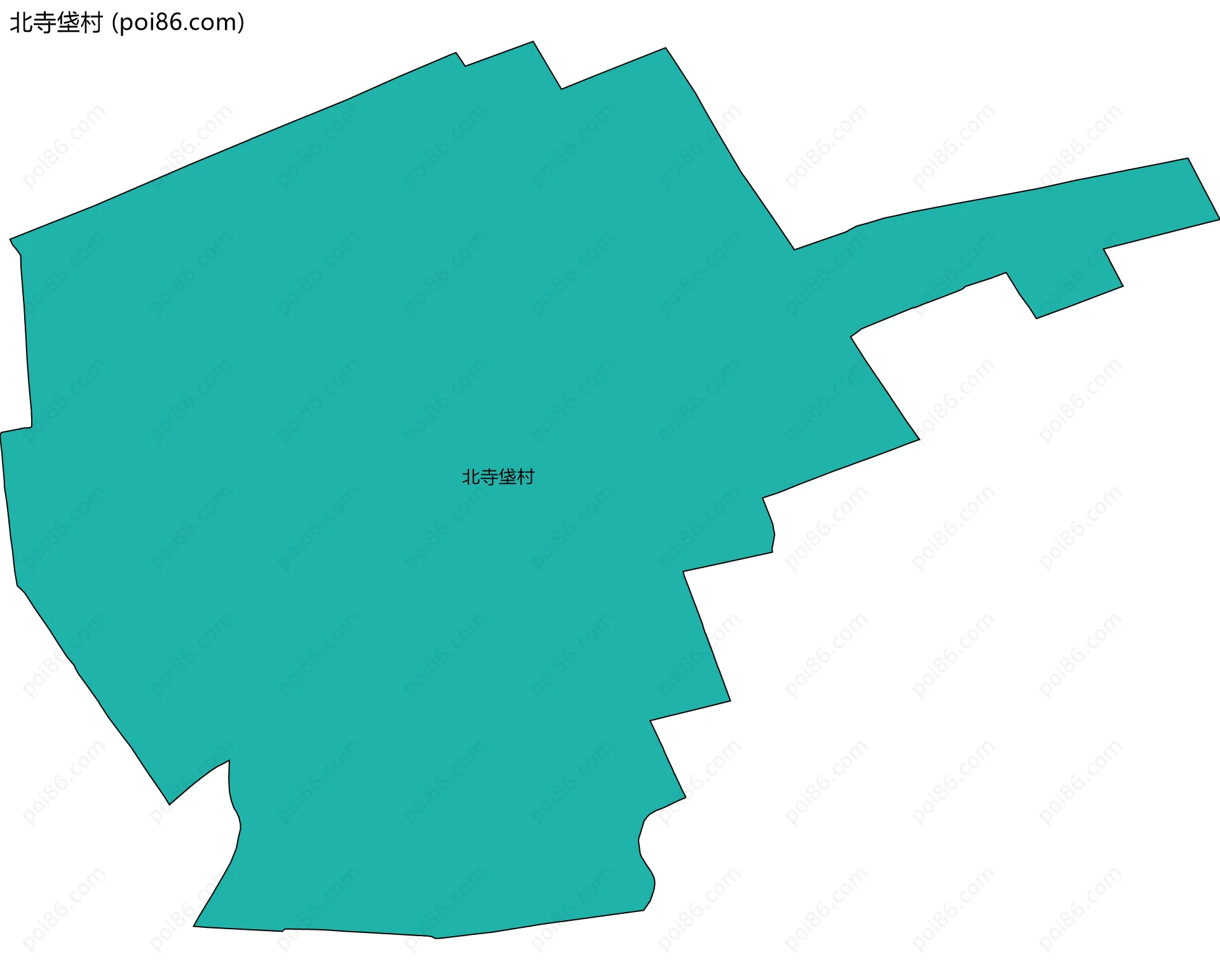 北寺垡村边界地图