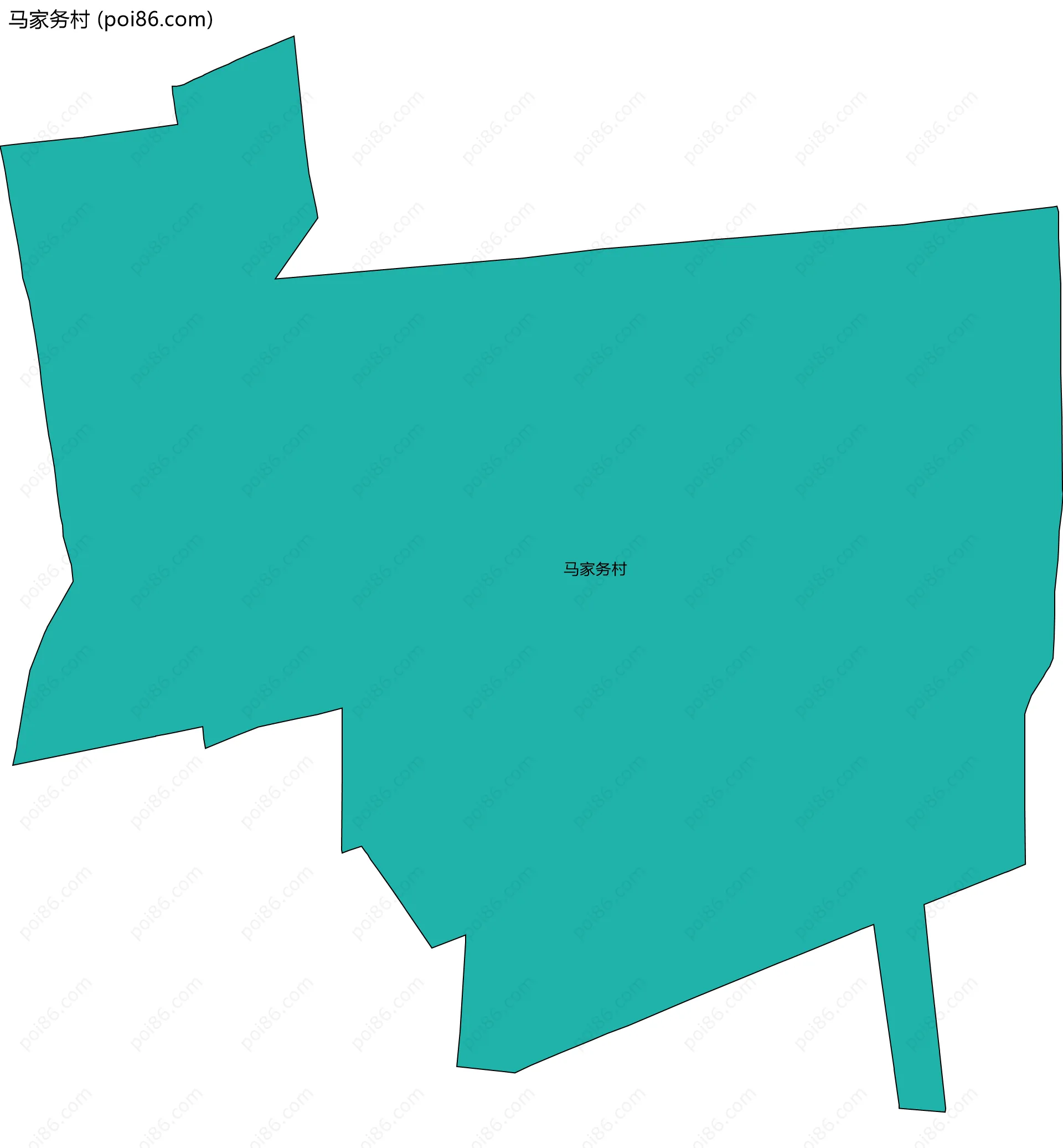 马家务村边界地图