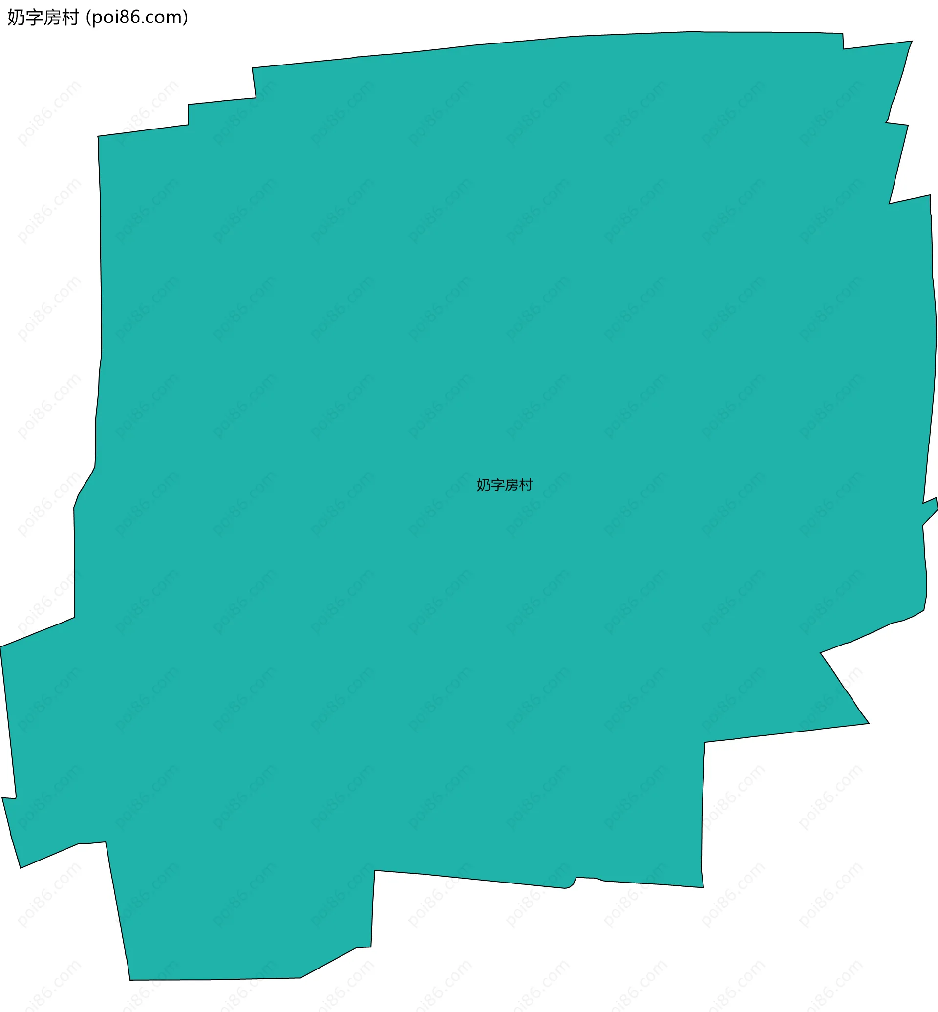 奶字房村边界地图