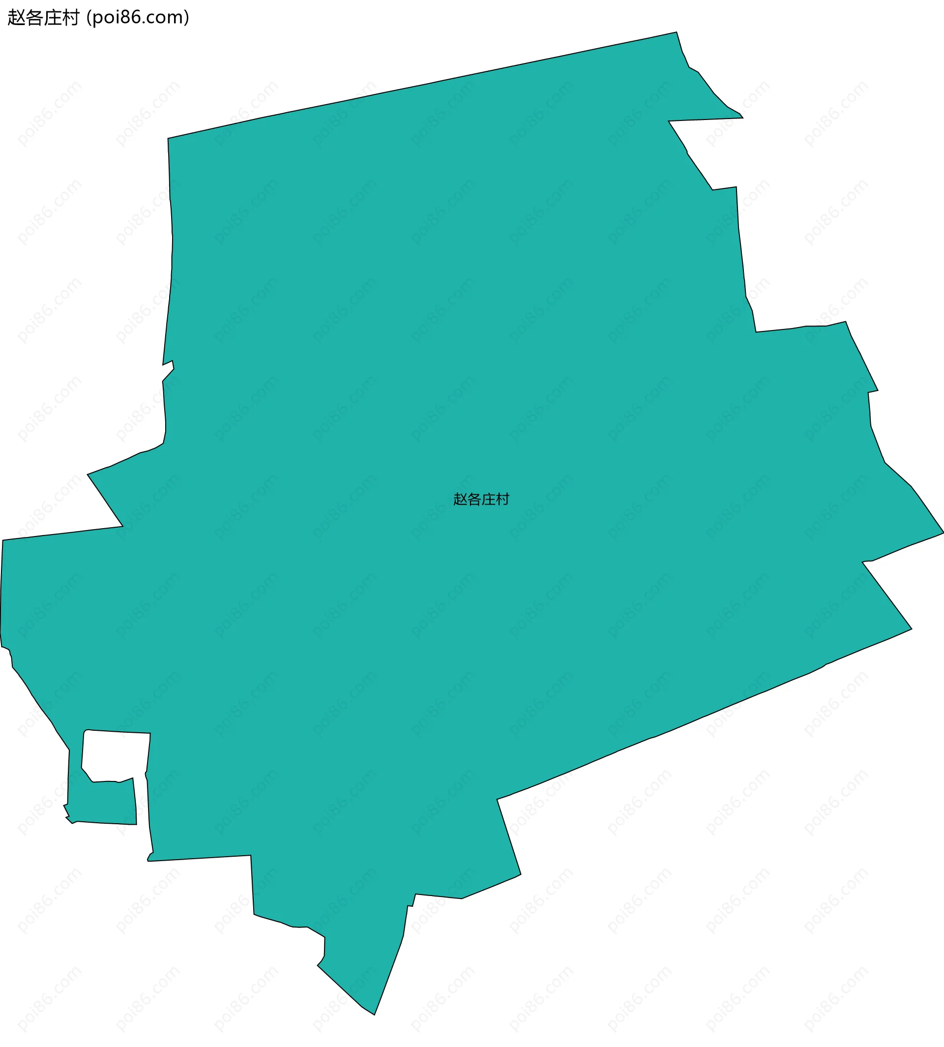 赵各庄村边界地图