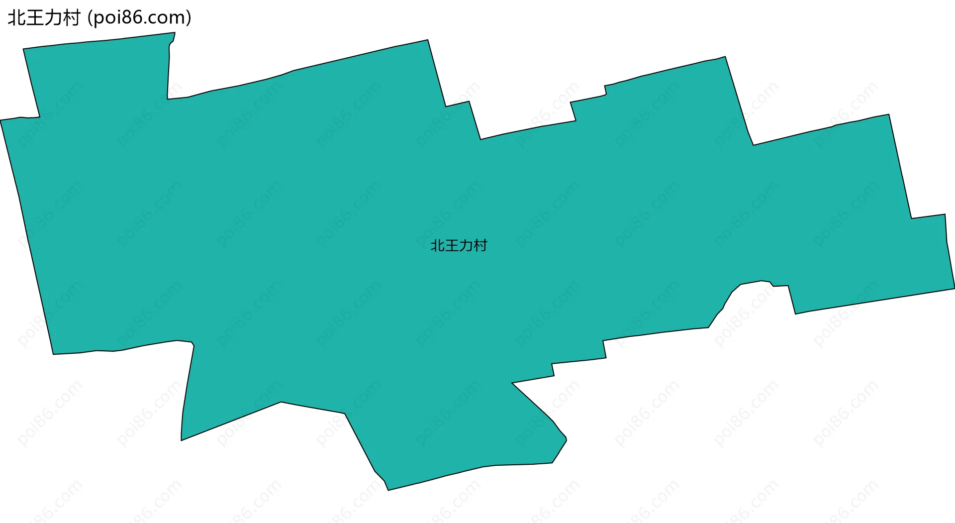 北王力村边界地图