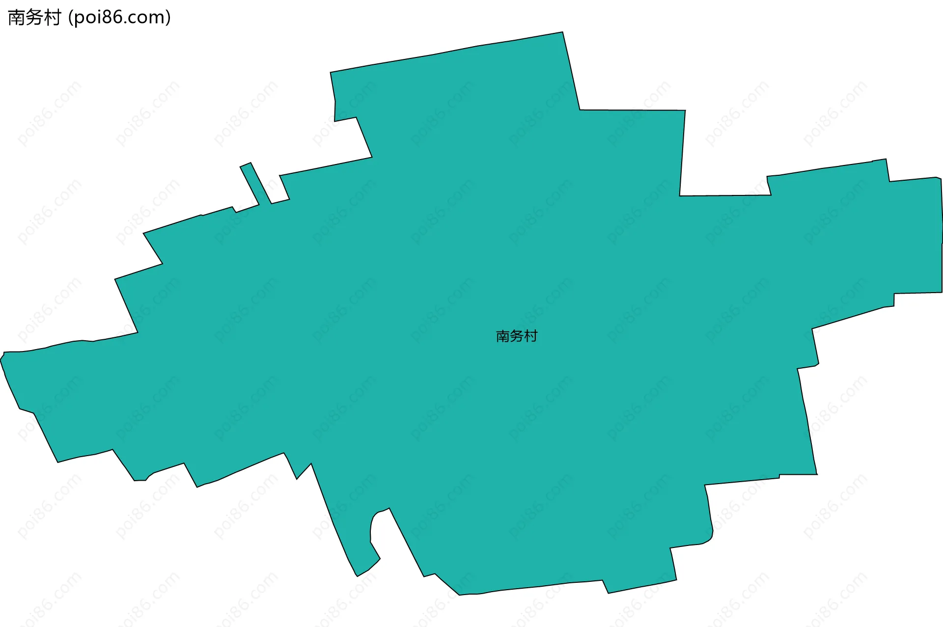 南务村边界地图