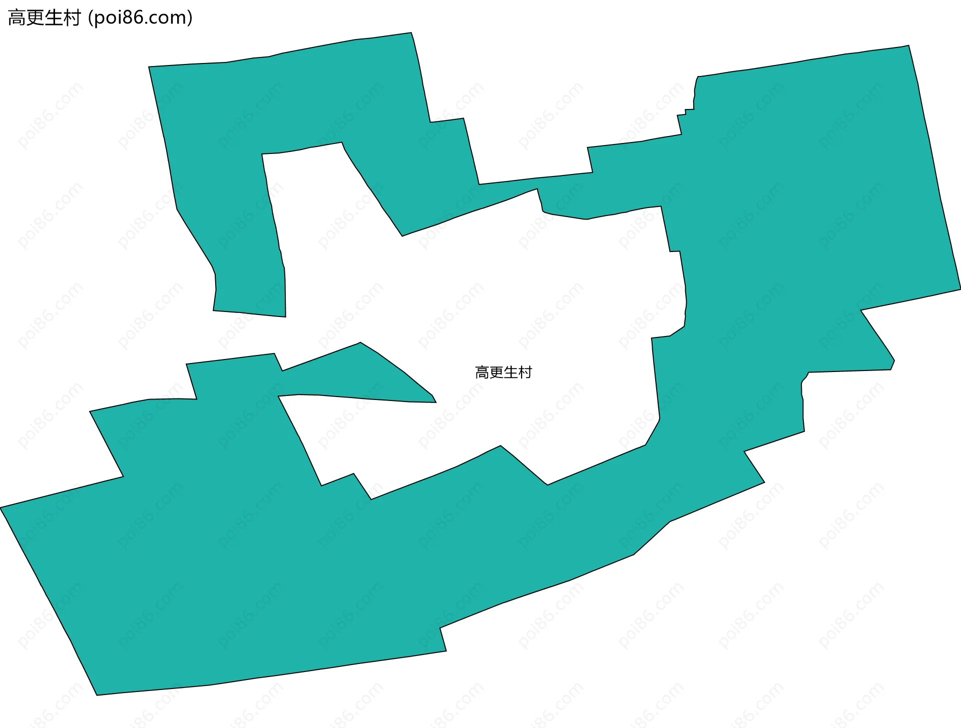 高更生村边界地图