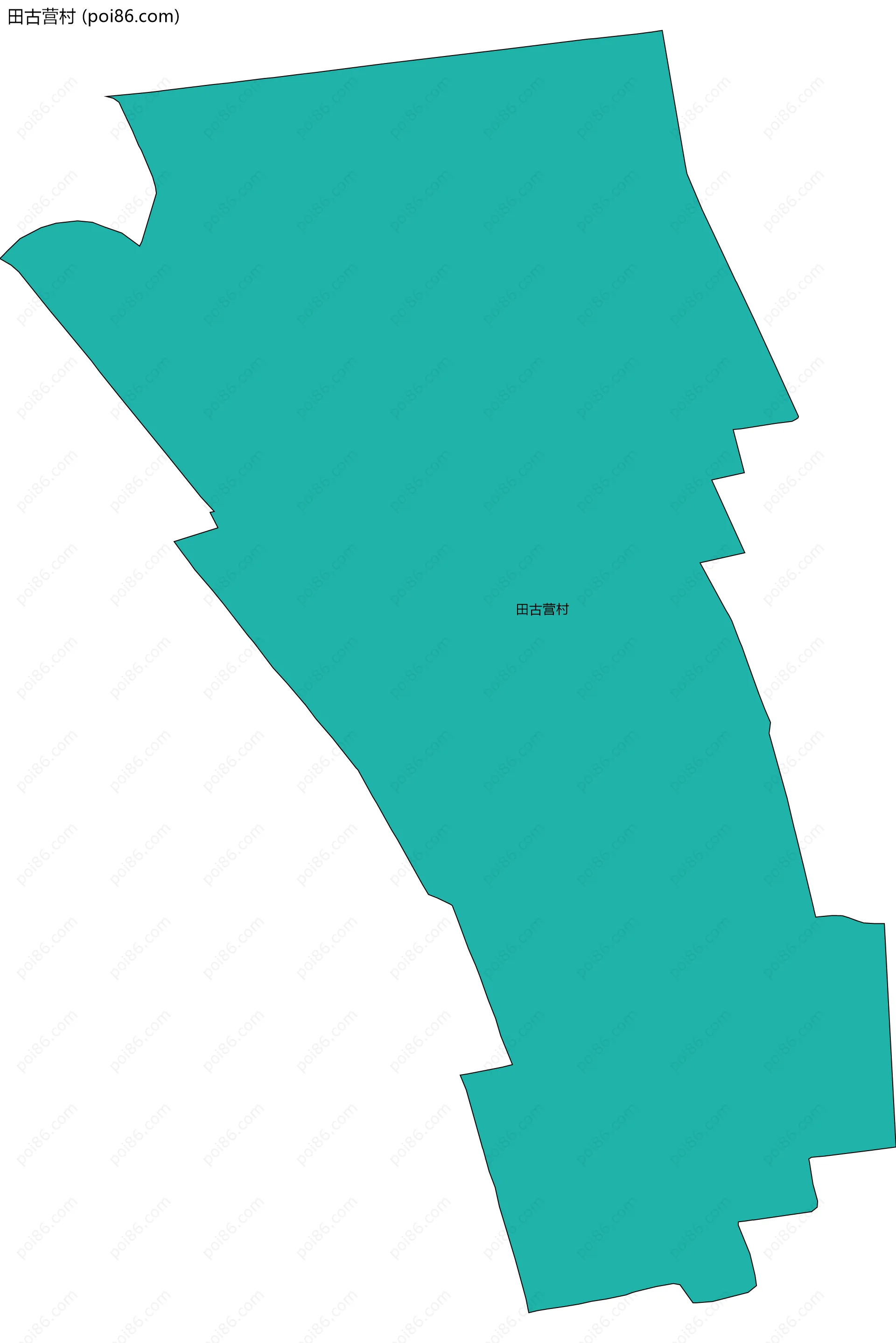 田古营村边界地图