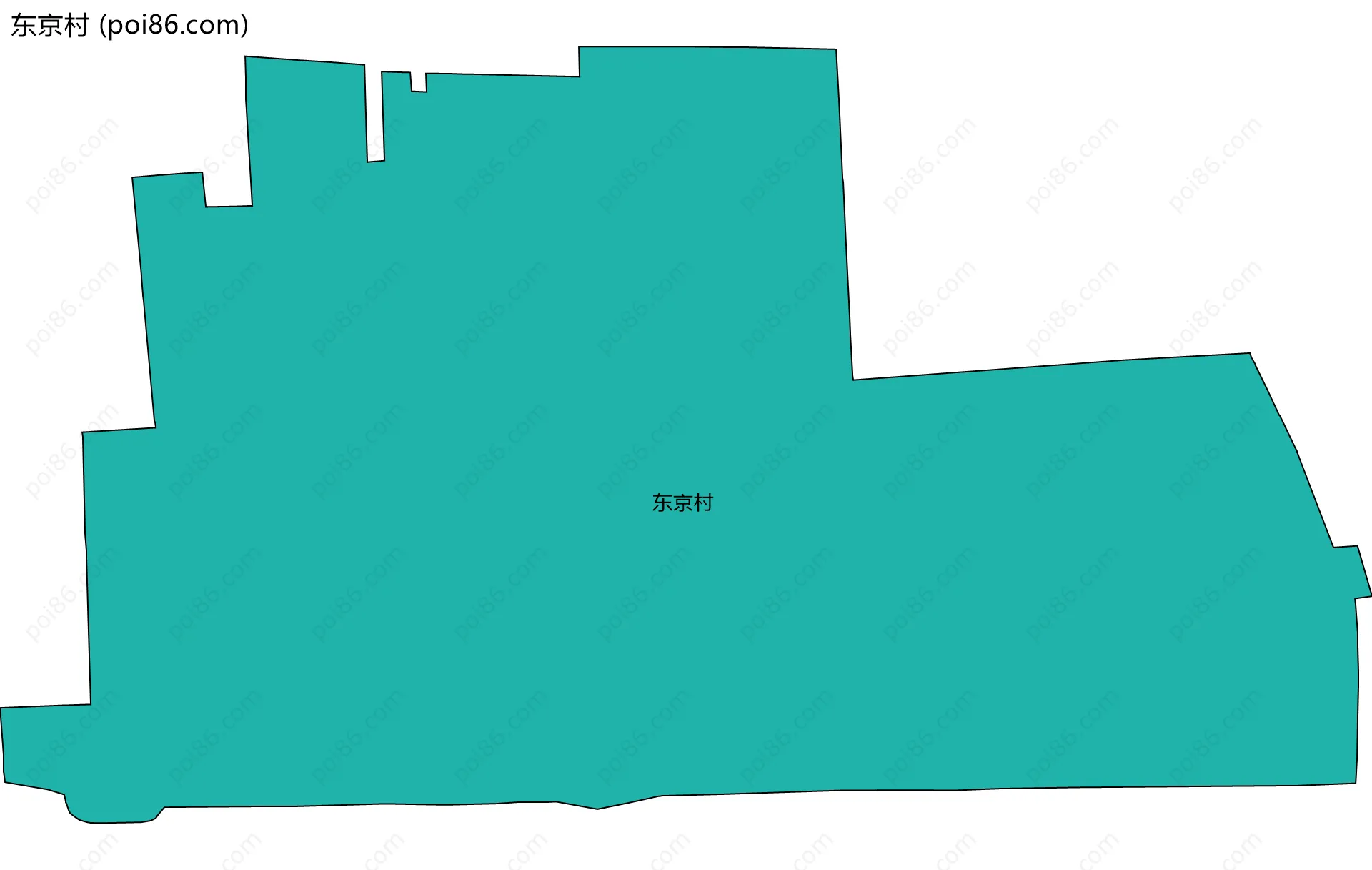 东京村边界地图