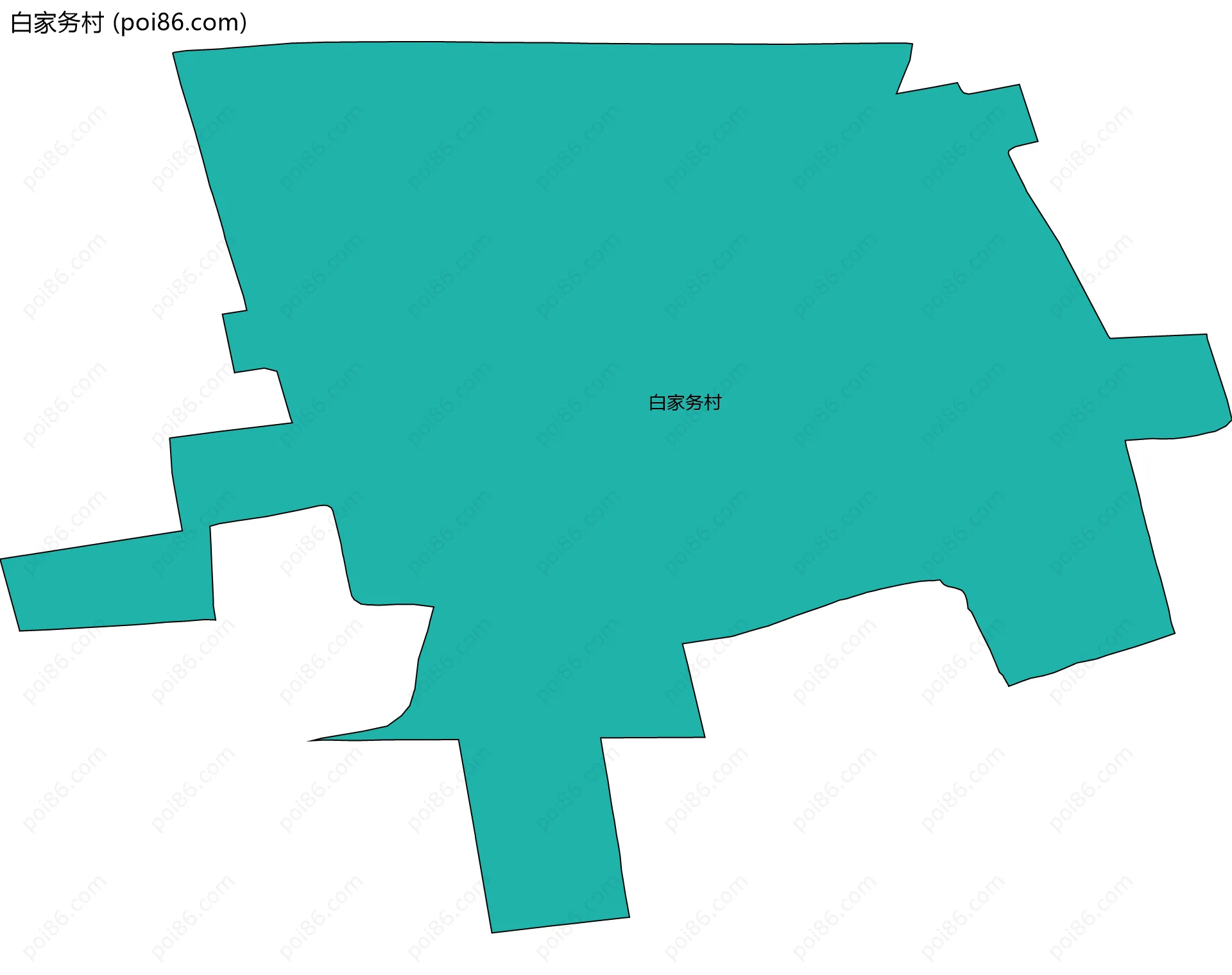 白家务村边界地图