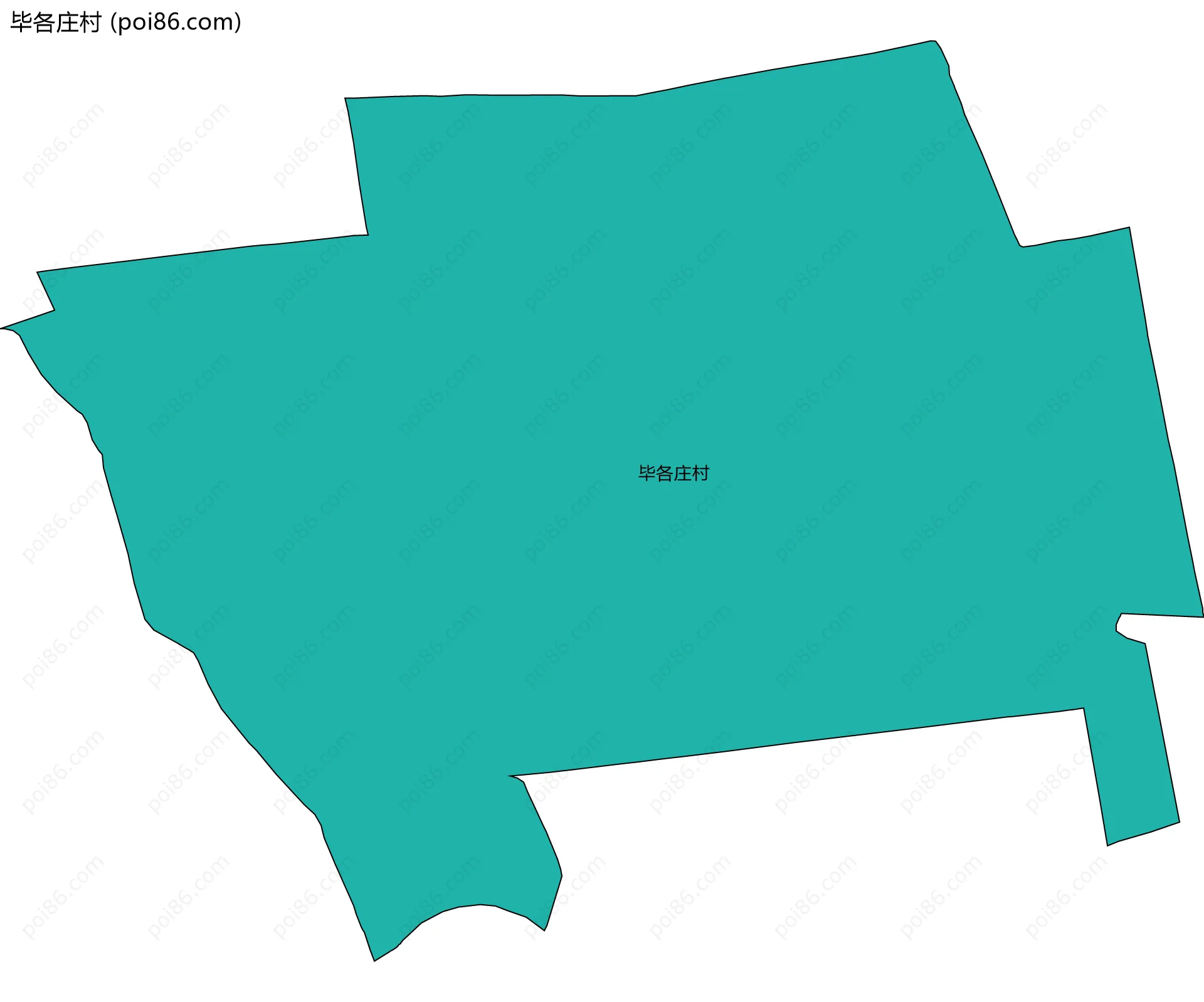 毕各庄村边界地图