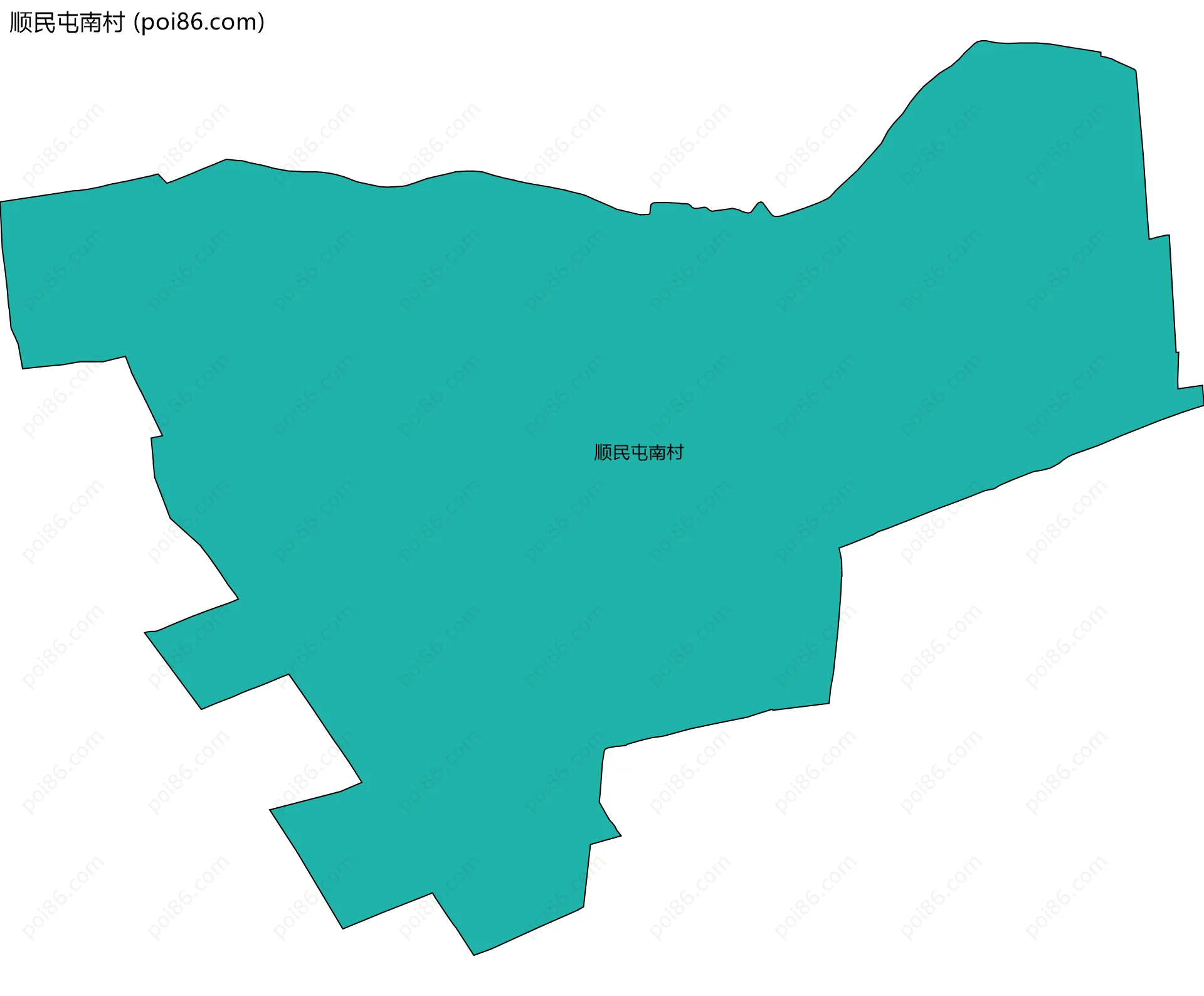 顺民屯南村边界地图