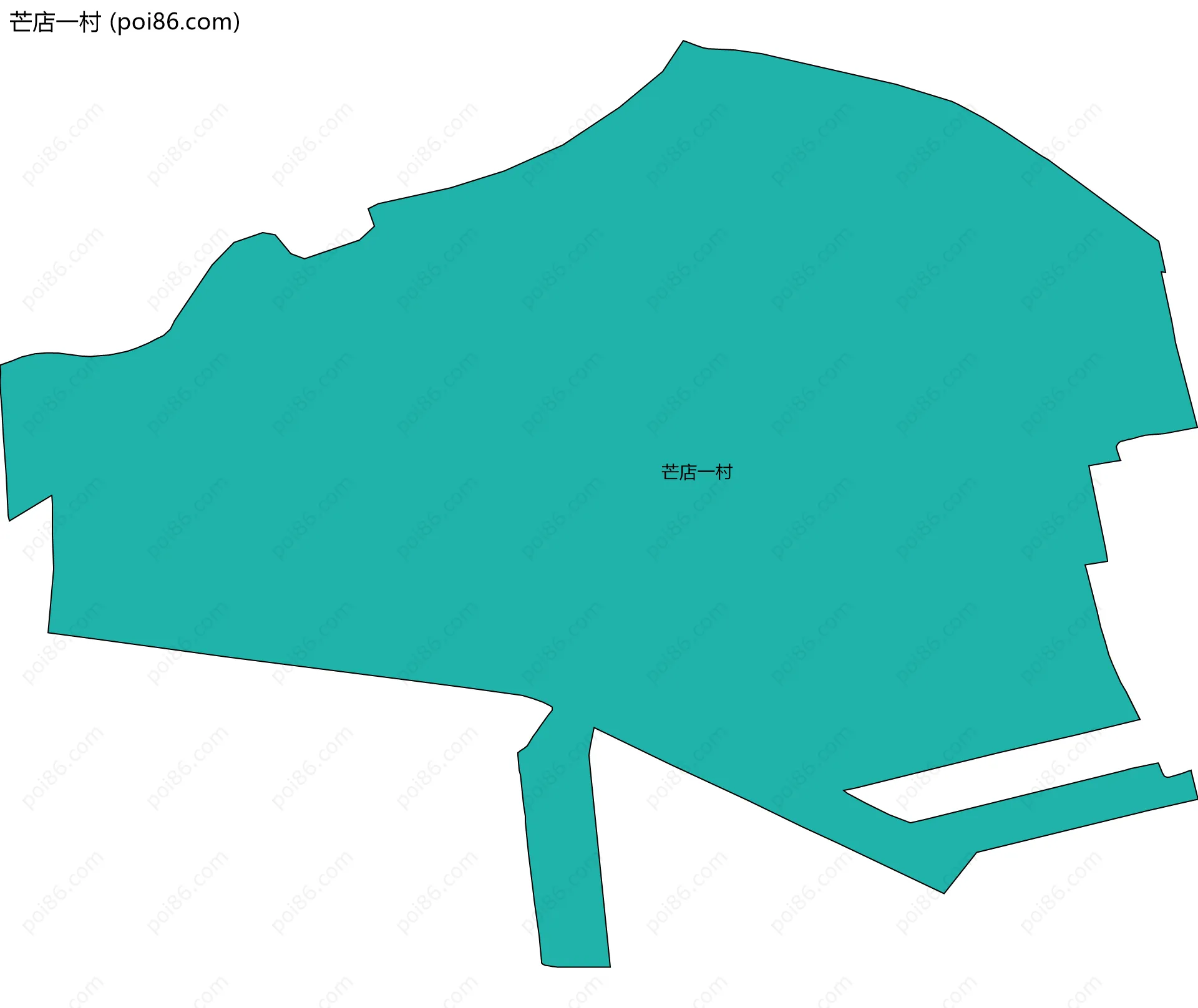 芒店一村边界地图