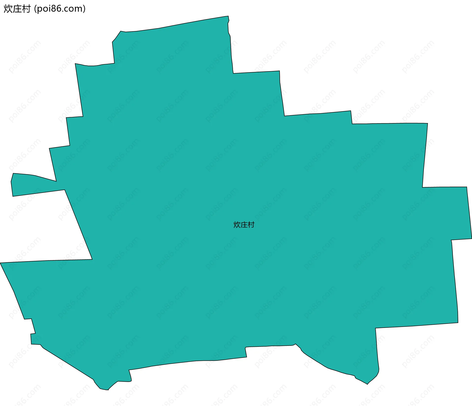 炊庄村边界地图