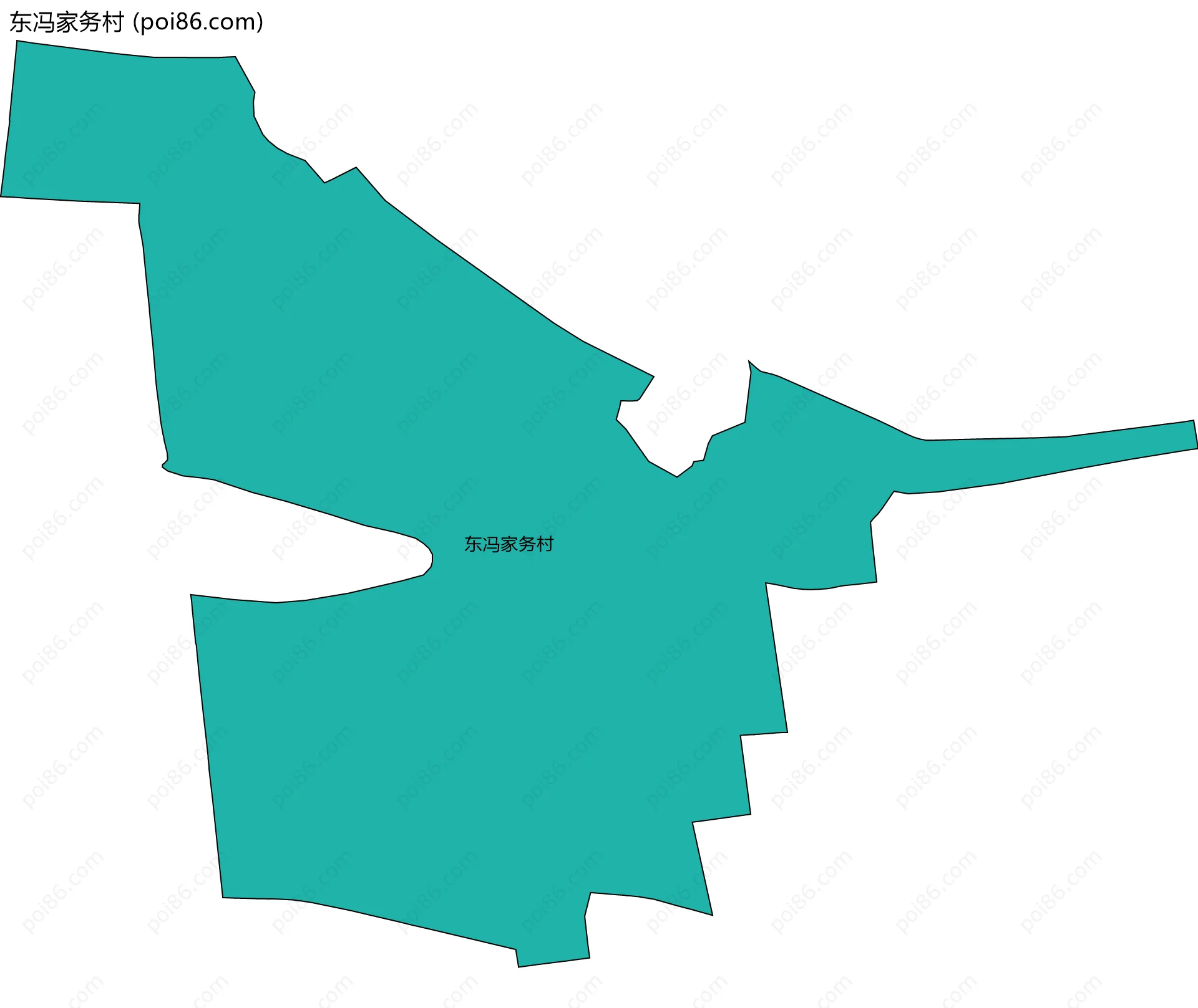 东冯家务村边界地图