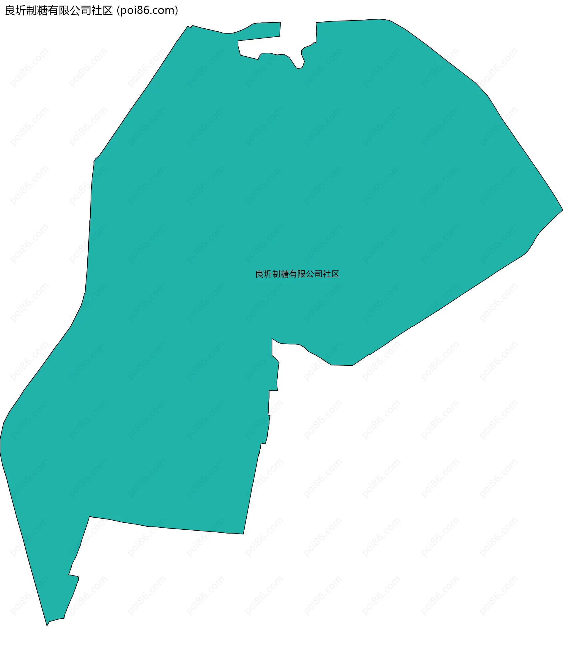 良圻制糖有限公司社区边界地图