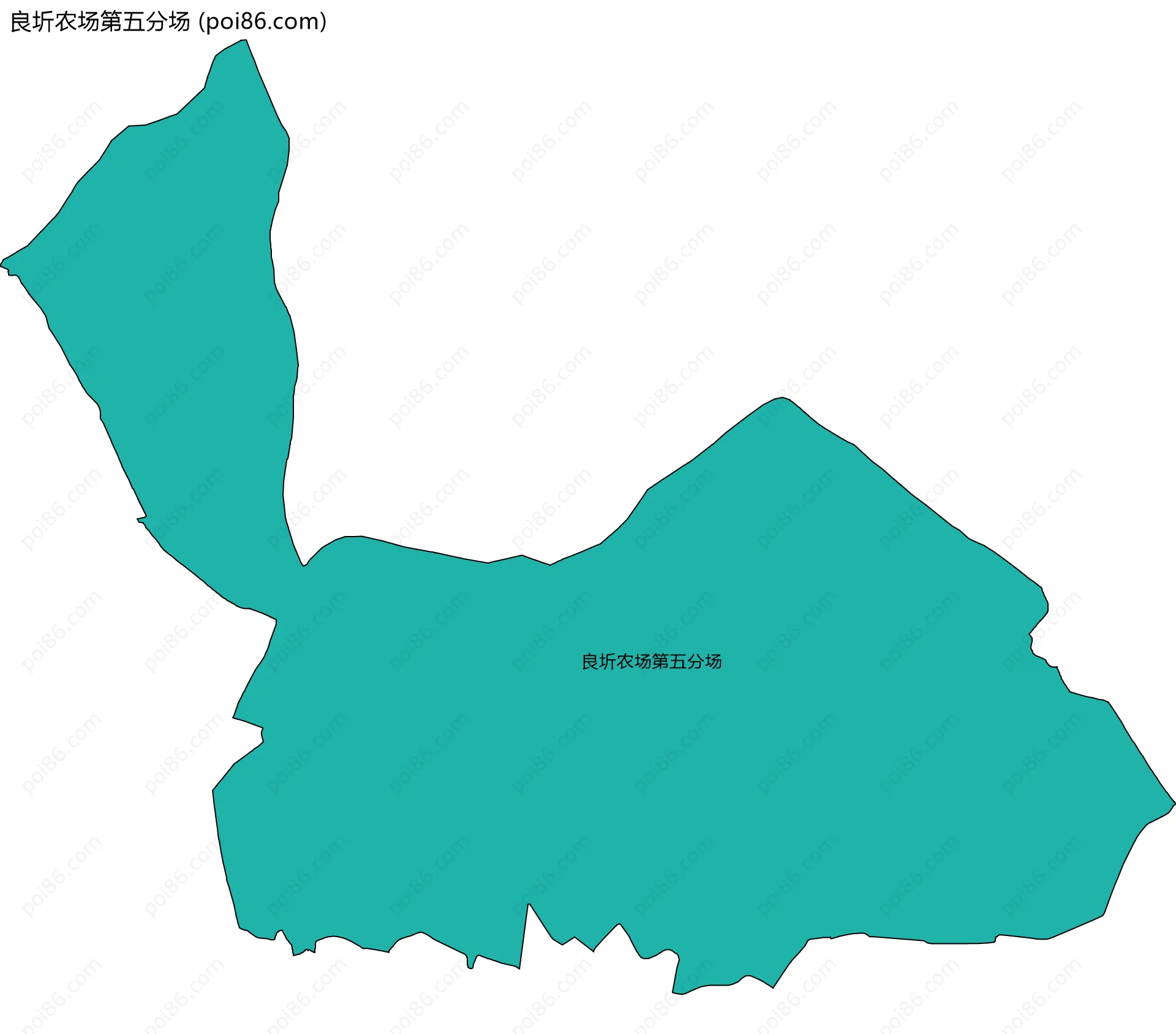 良圻农场第五分场边界地图